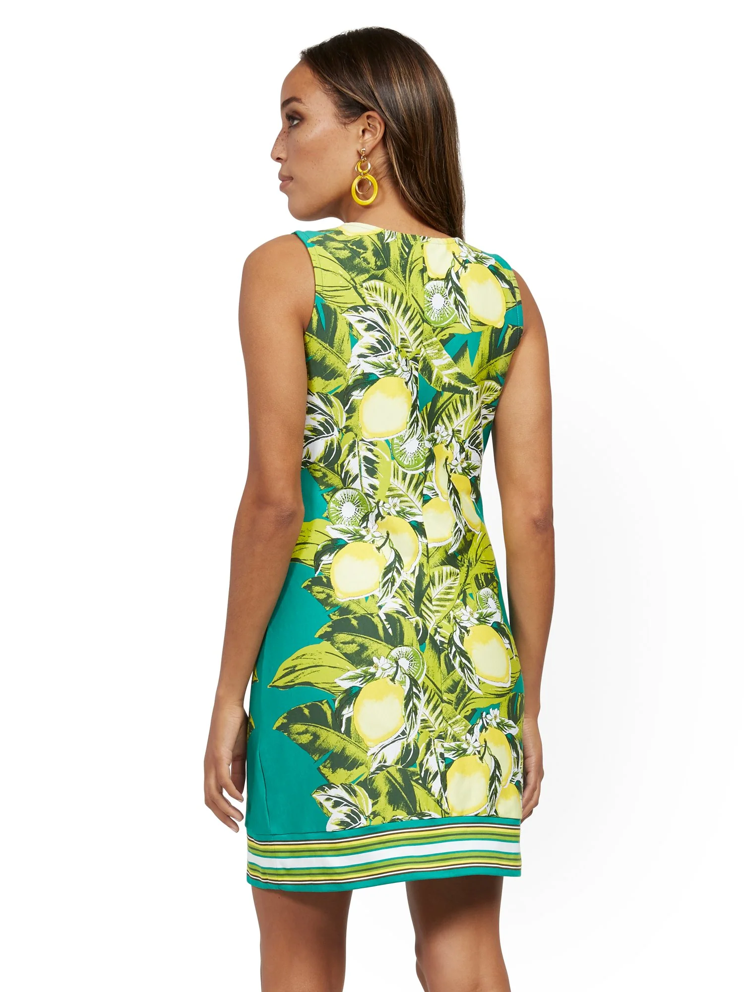 Green Cotton Shift Dress - Image 3