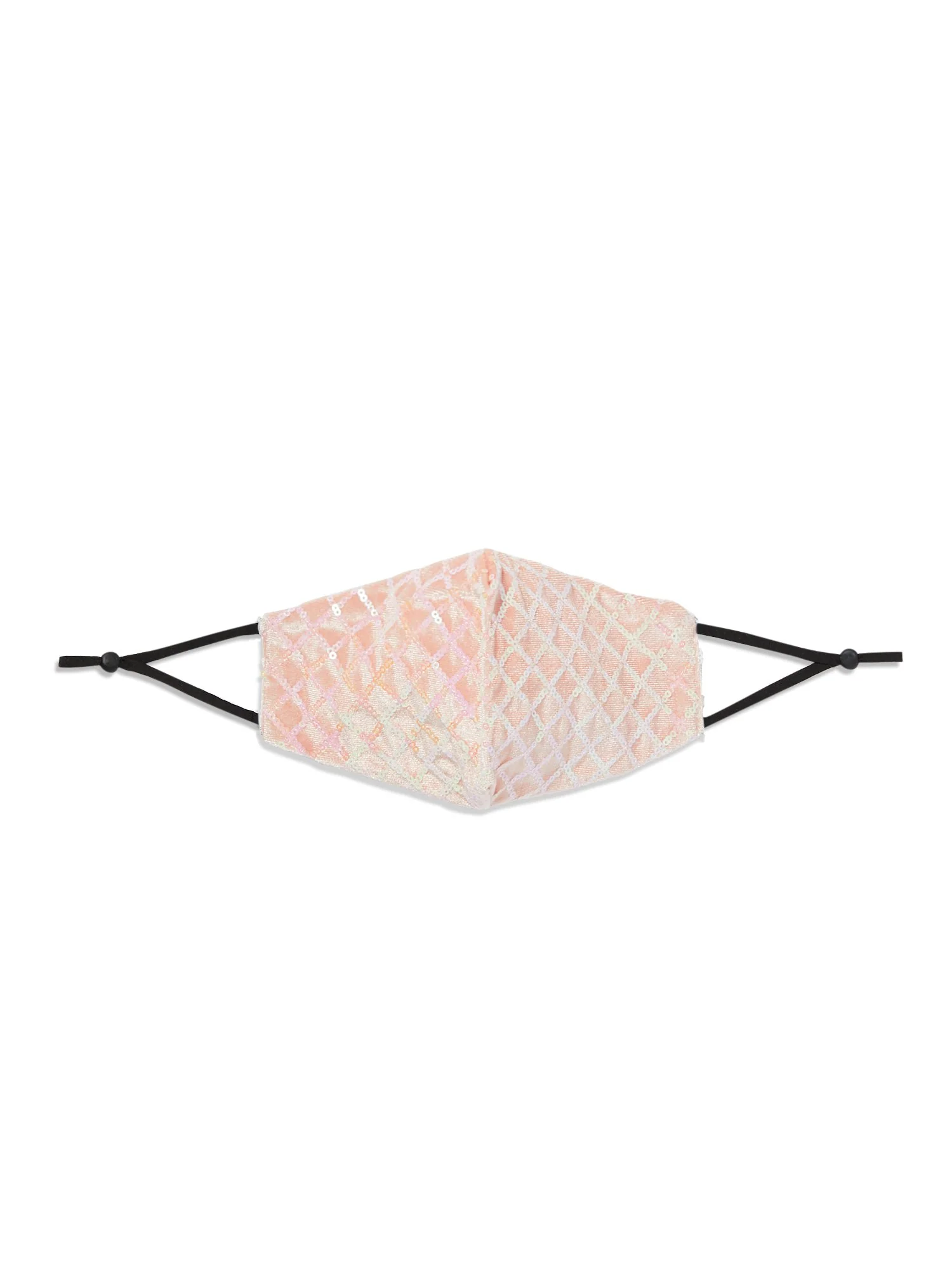 Grid-Print Face Mask