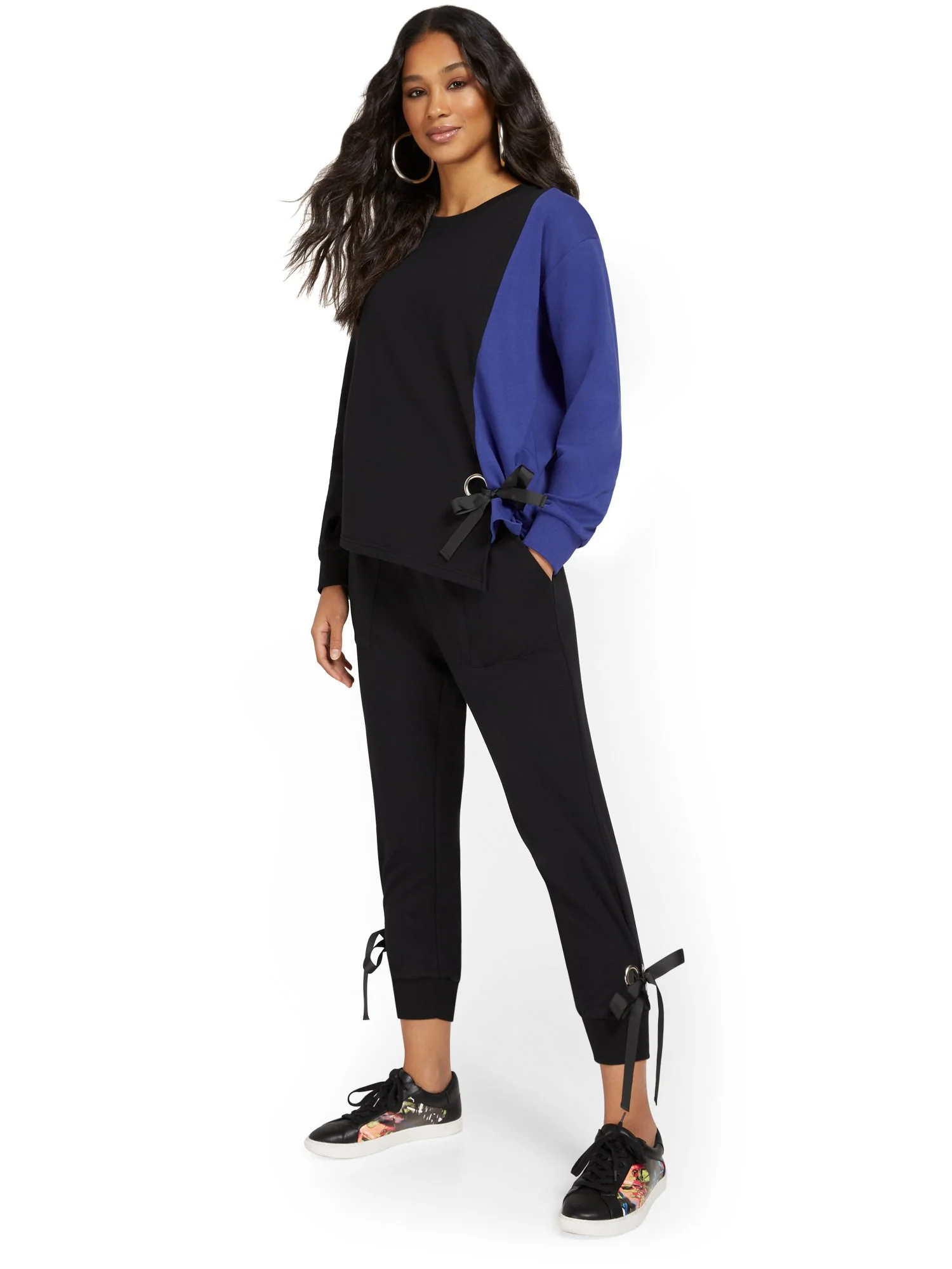 Grommet-Tie French Terry Jogger Pant - Image 4