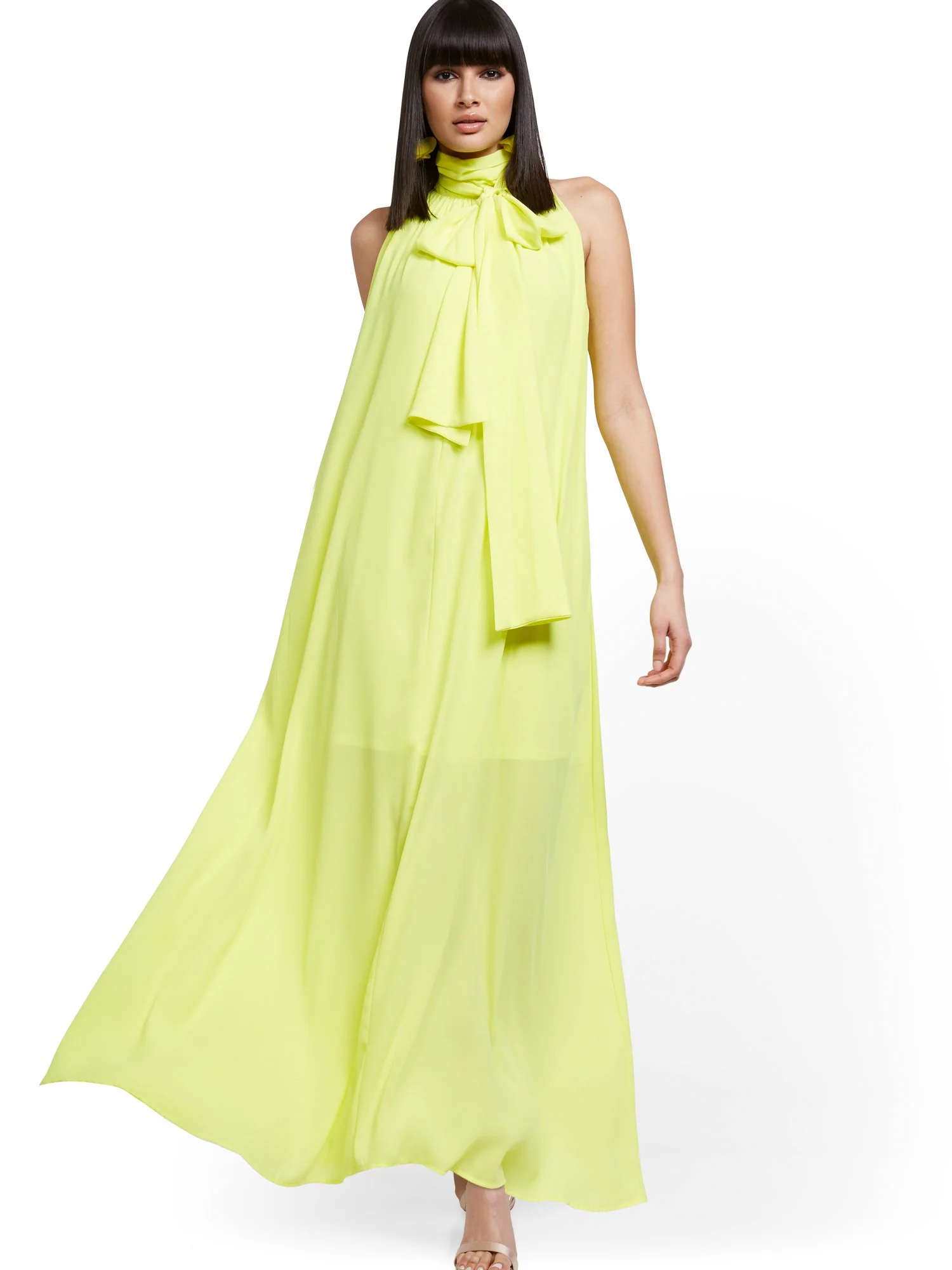 Halter Bow Maxi Dress - Image 2