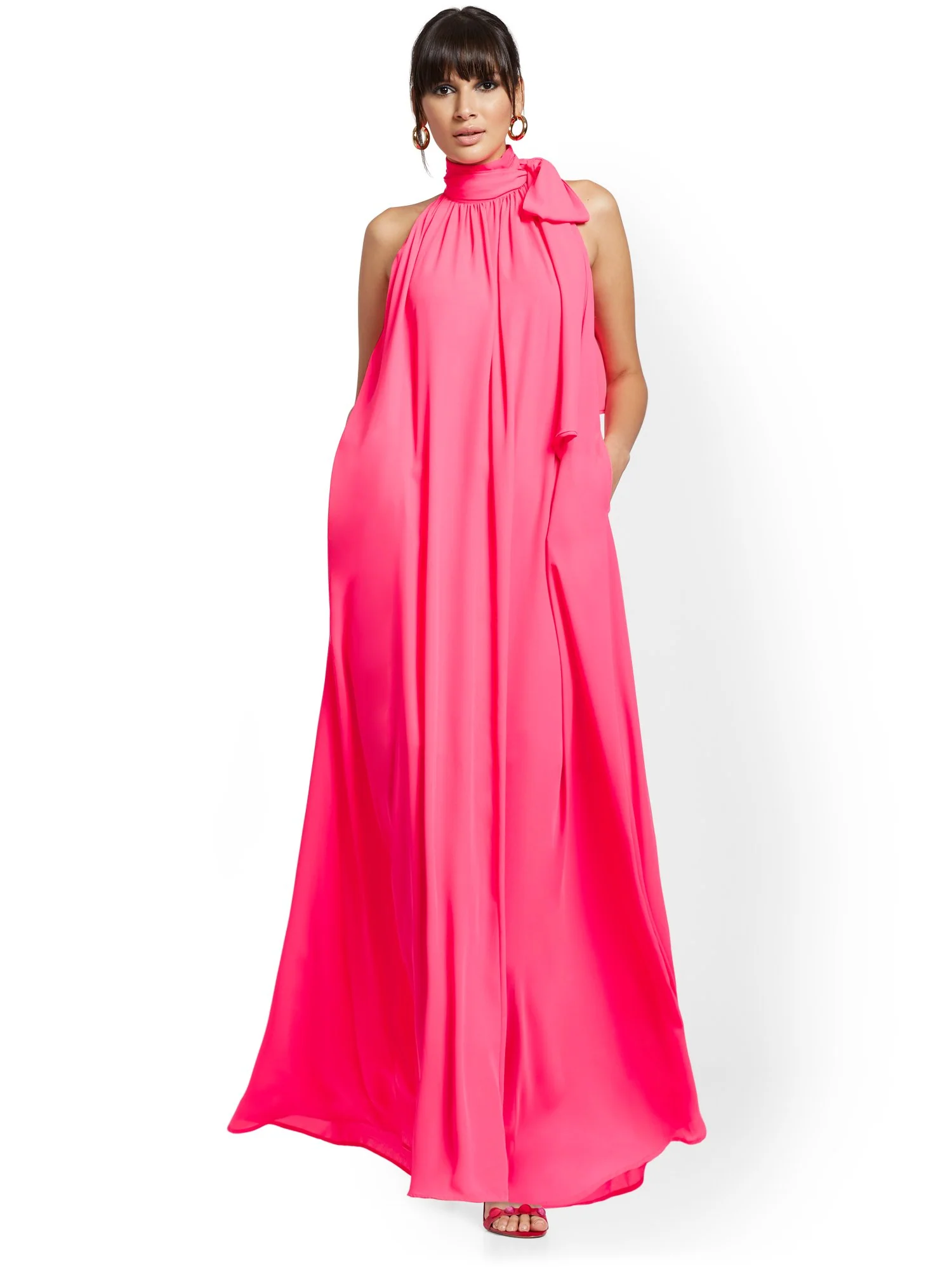 Halter Bow Maxi Dress - Image 6