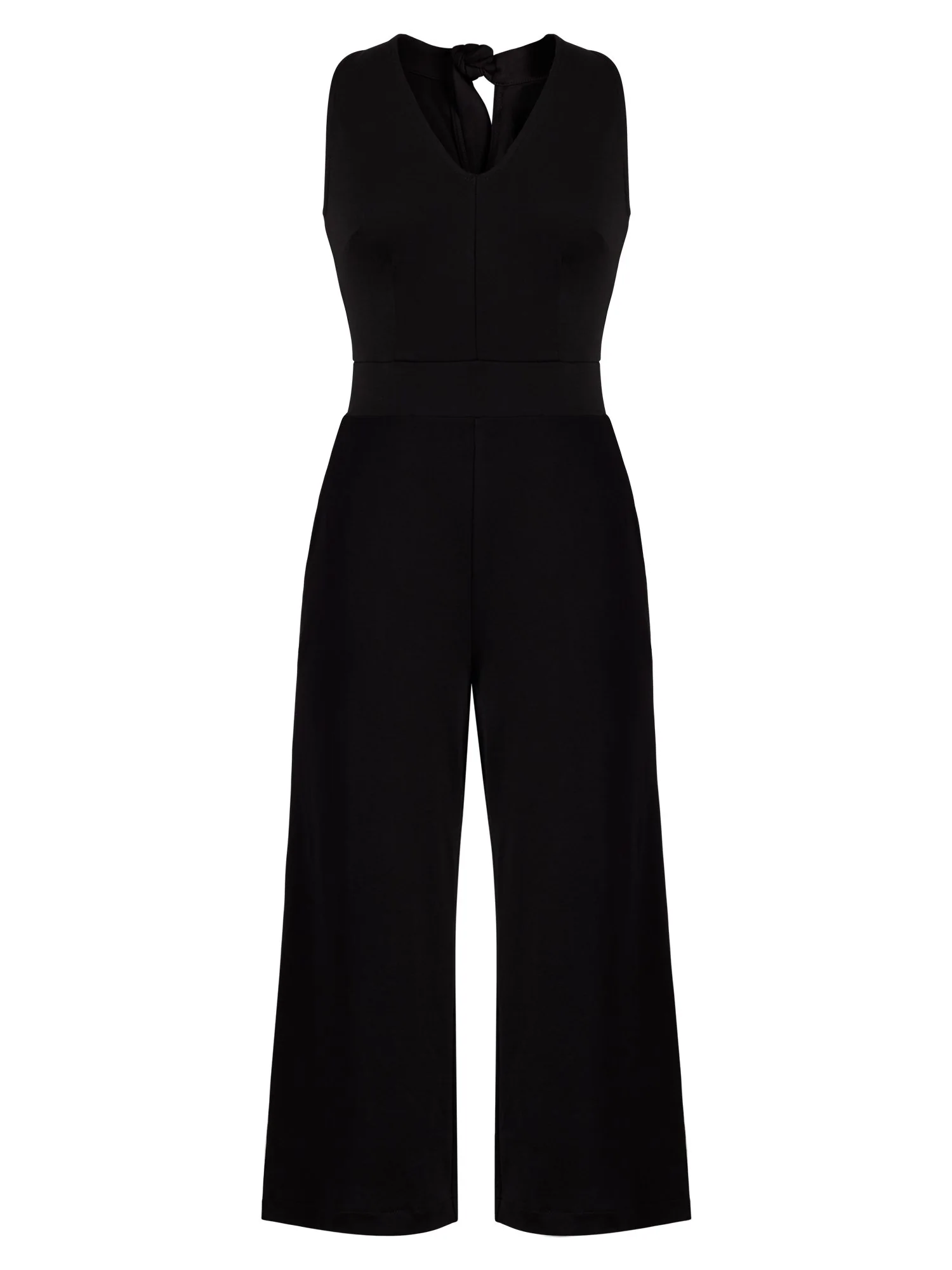 Halter Cotton Knit Jumpsuit - Image 2