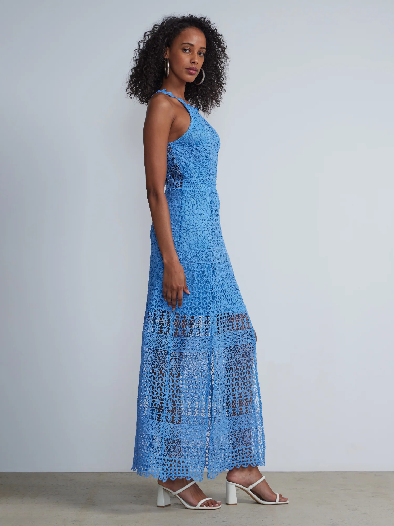 Halter Neck Crochet Maxi Dress - Image 2