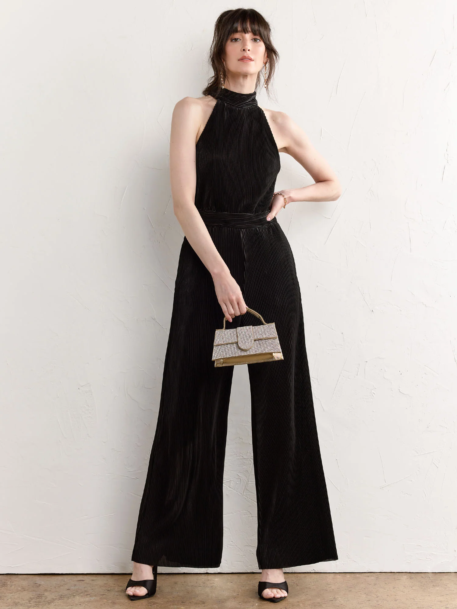 Fate Halter Neck Plissé Jumpsuit - Brands We Love - Image 2