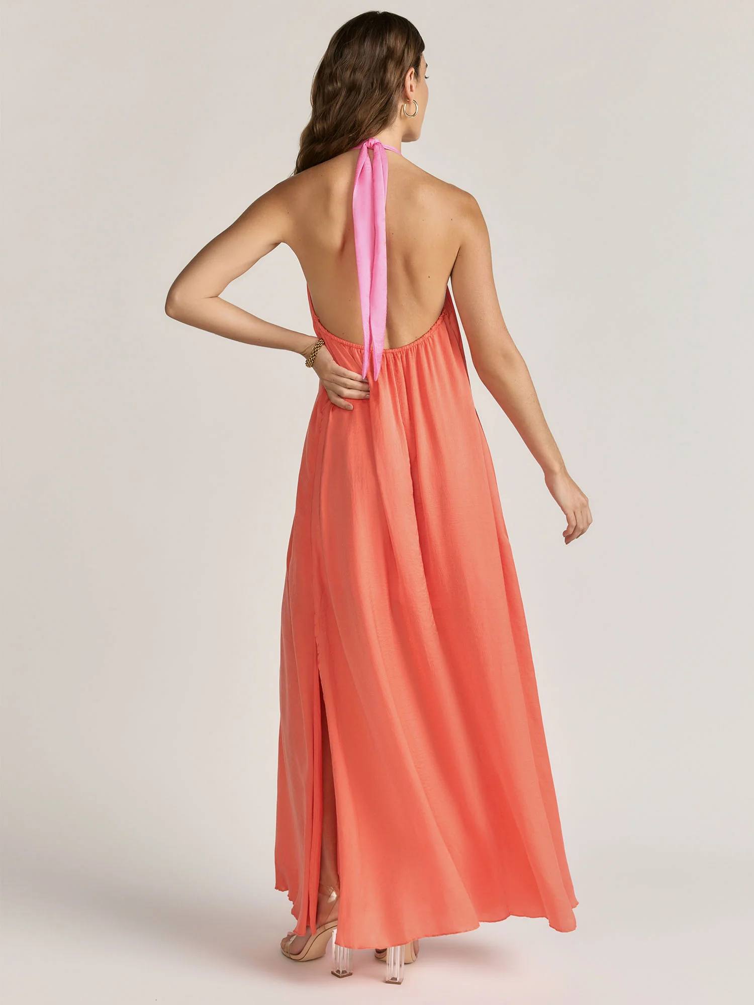 Aakaa Halter O-Ring Colorblock Dress - Brands We Love - Image 3