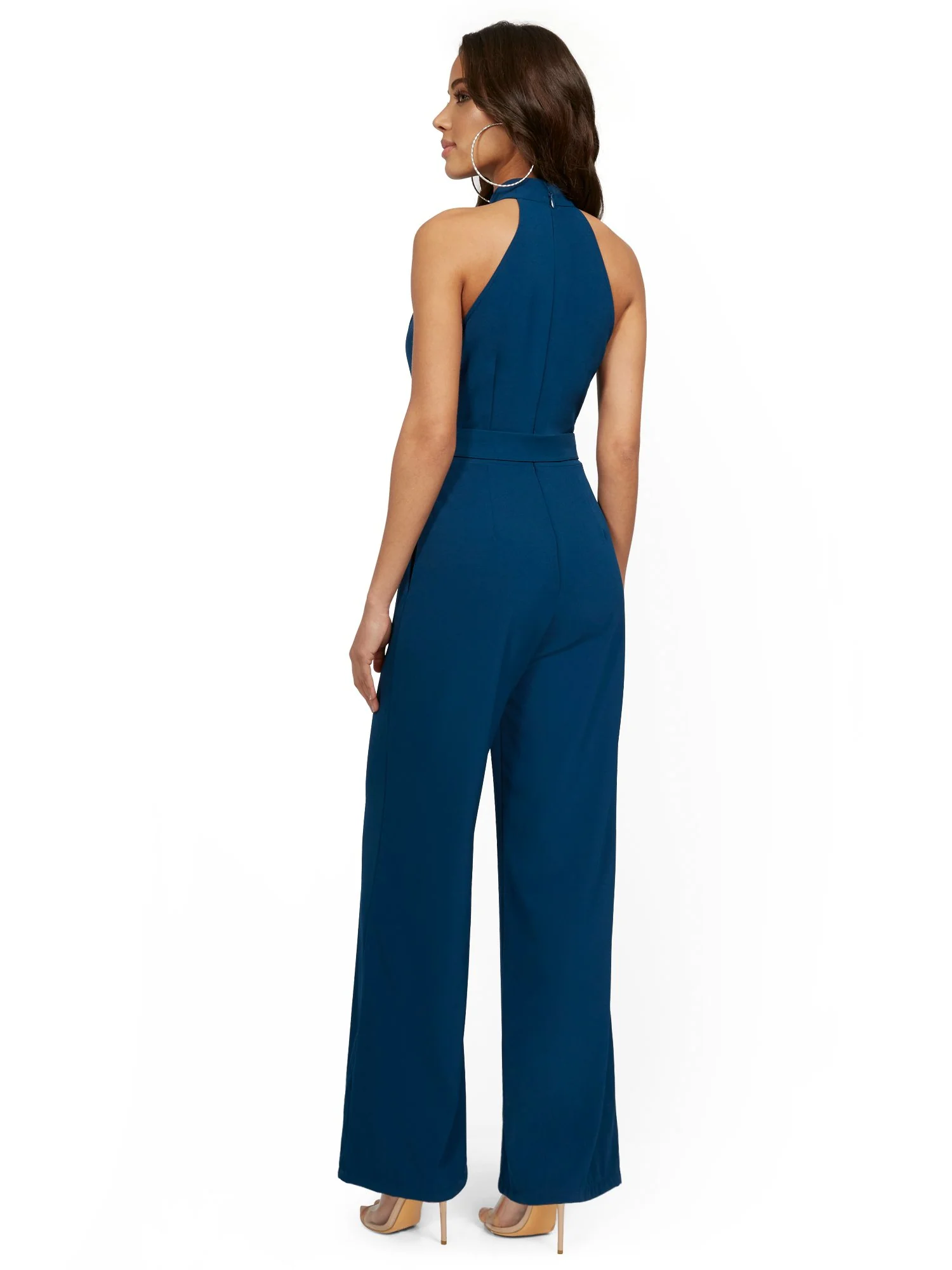 Halter Wide-Leg Jumpsuit - Image 3