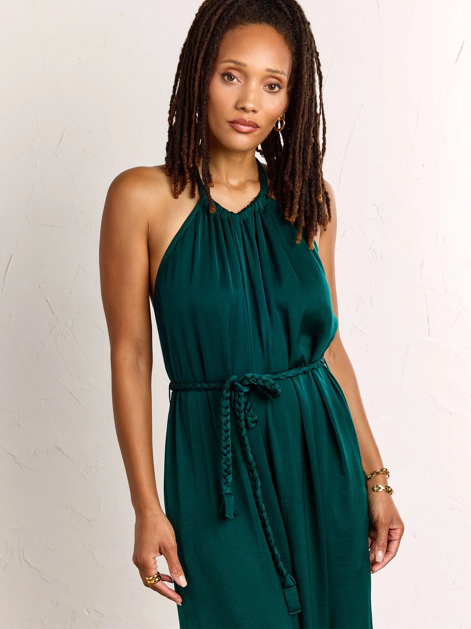 Aakaa Halterneck Braided Waist Tie Jumpsuit - Brands We Love - Image 3