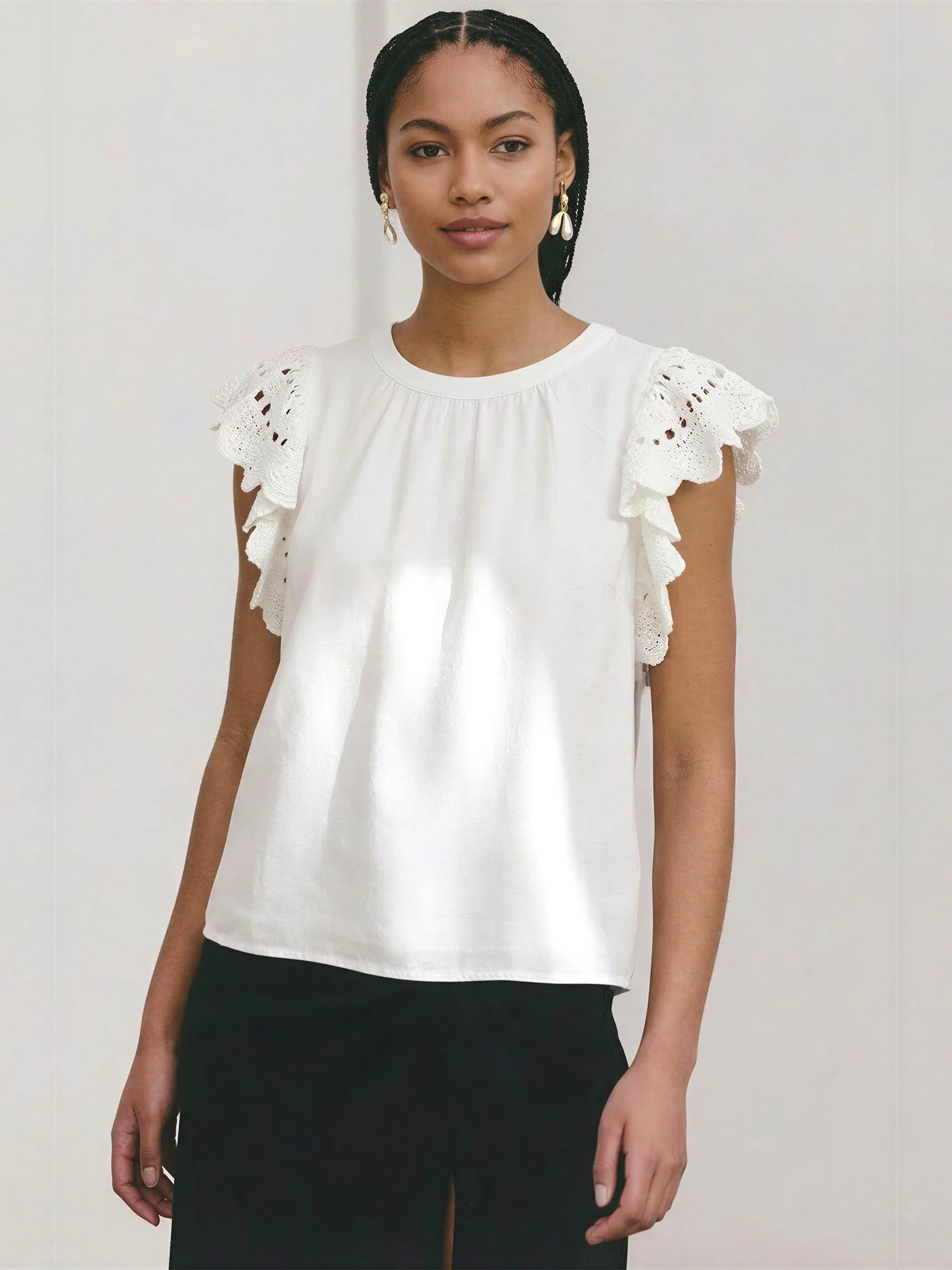 Hand Crochet Sleeve And Neck Top