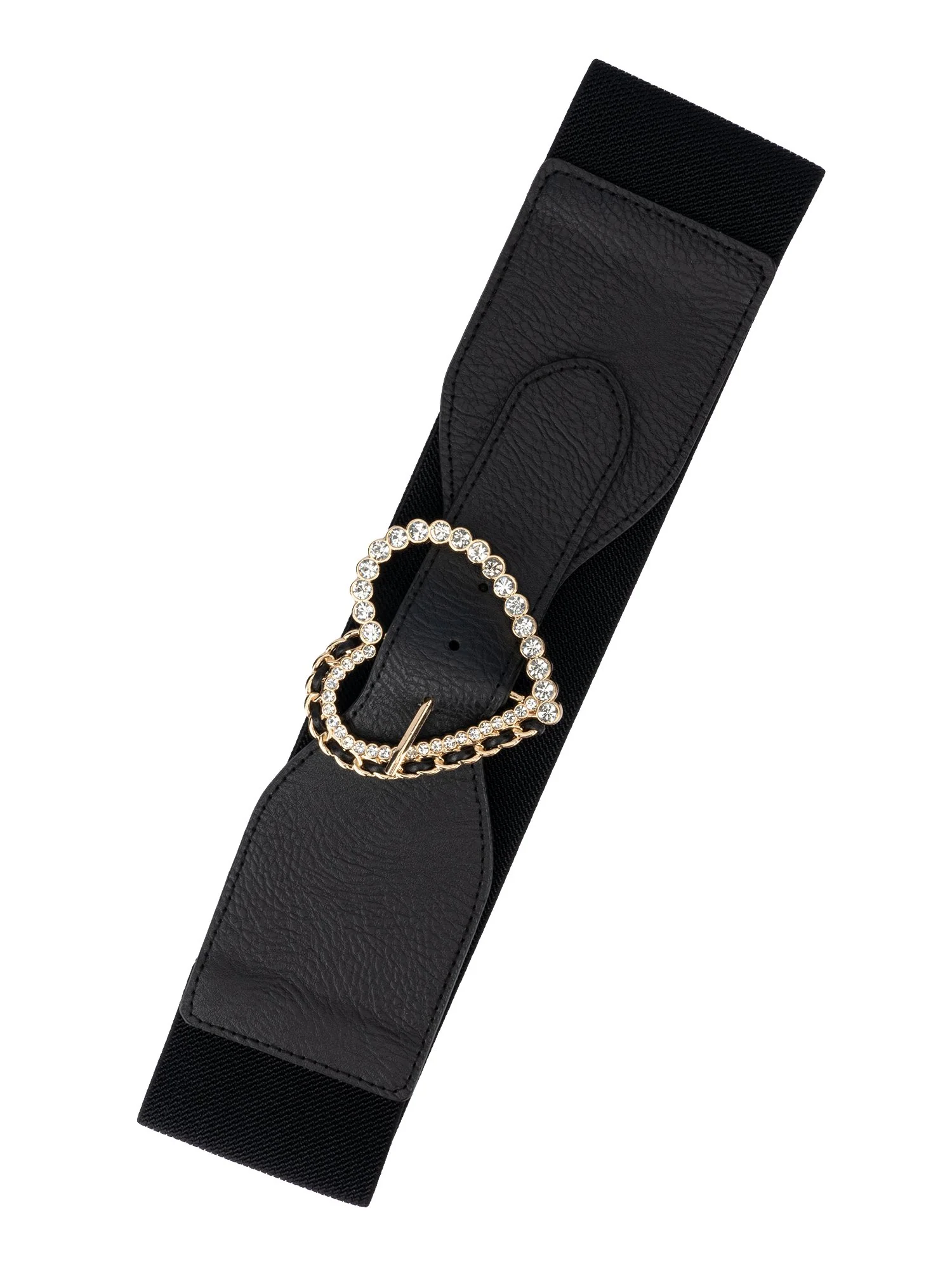 Heart-Buckle Wide Waist Belt - Image 2
