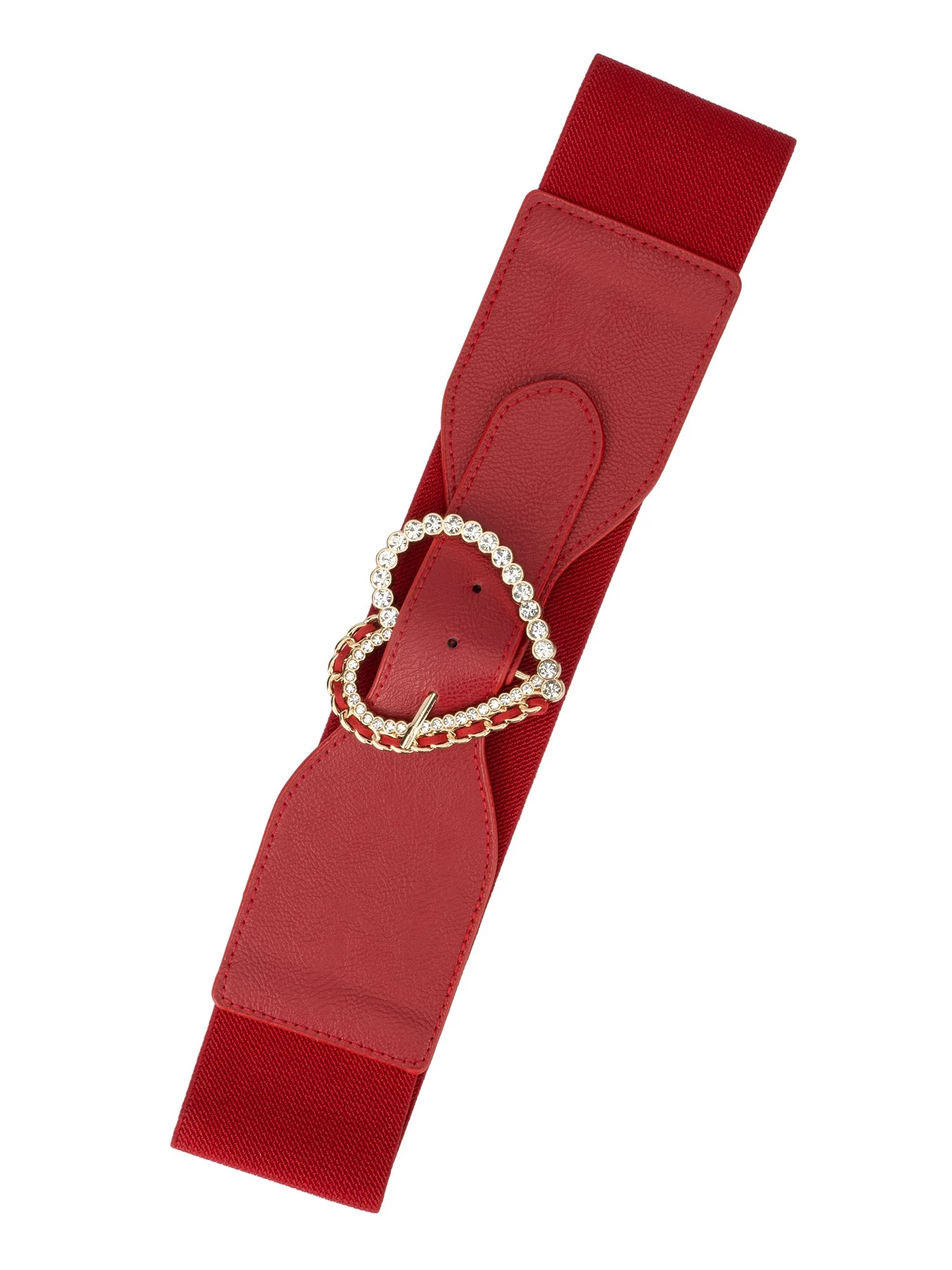 Heart-Buckle Wide Waist Belt - Image 5