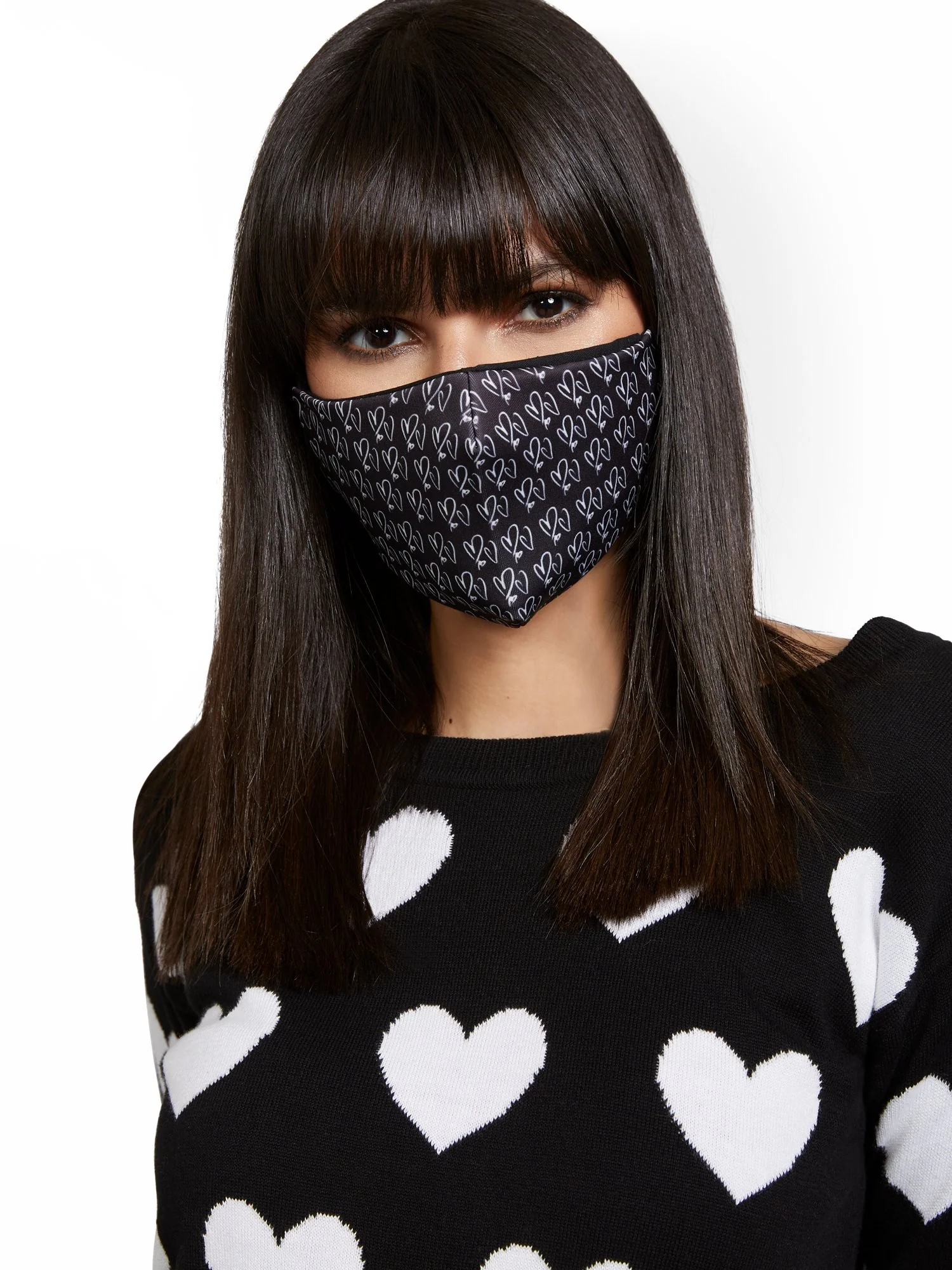 Heart Doodle Face Mask - Image 2
