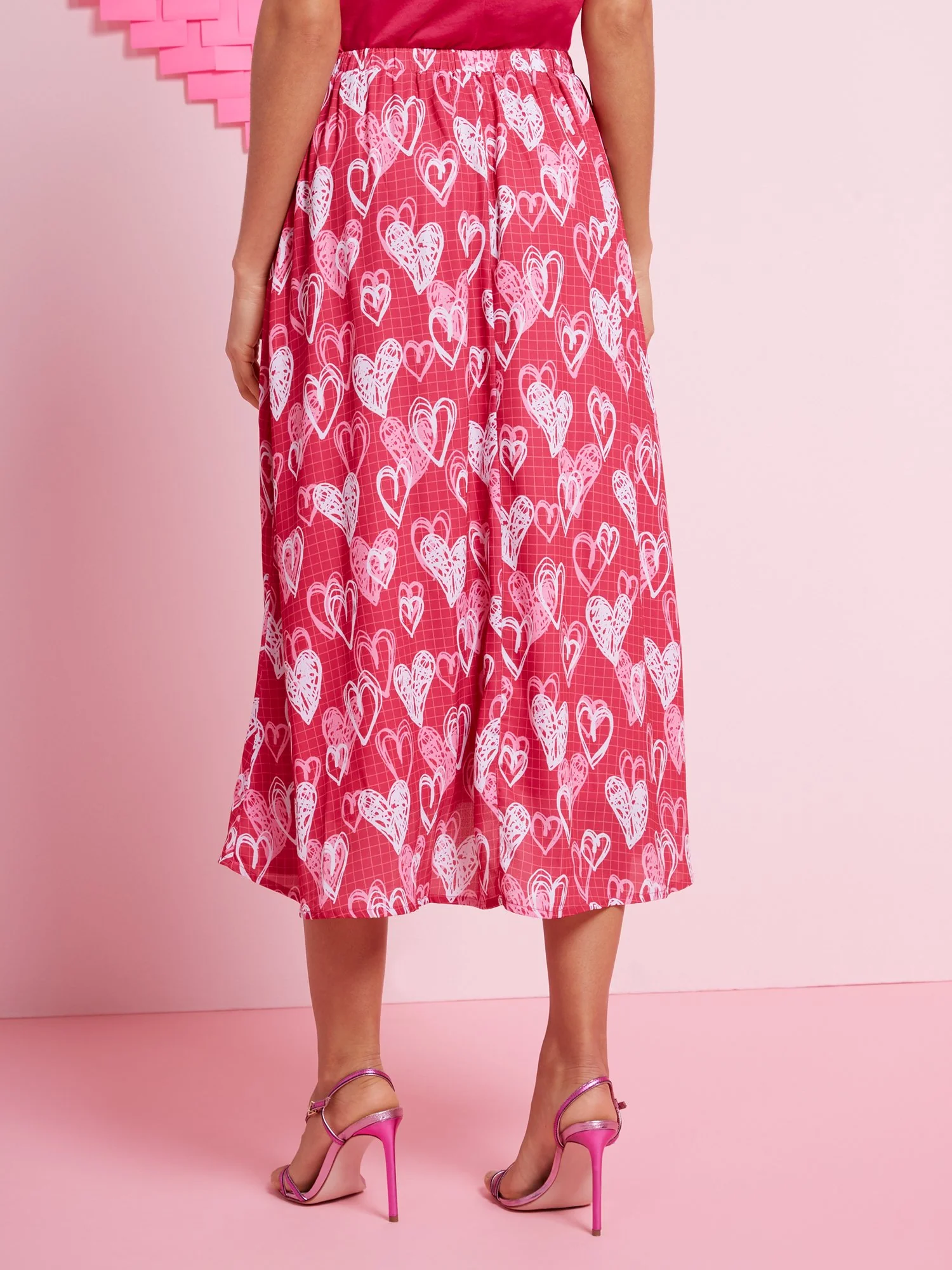 Heart Doodles Midi Skirt - Image 3