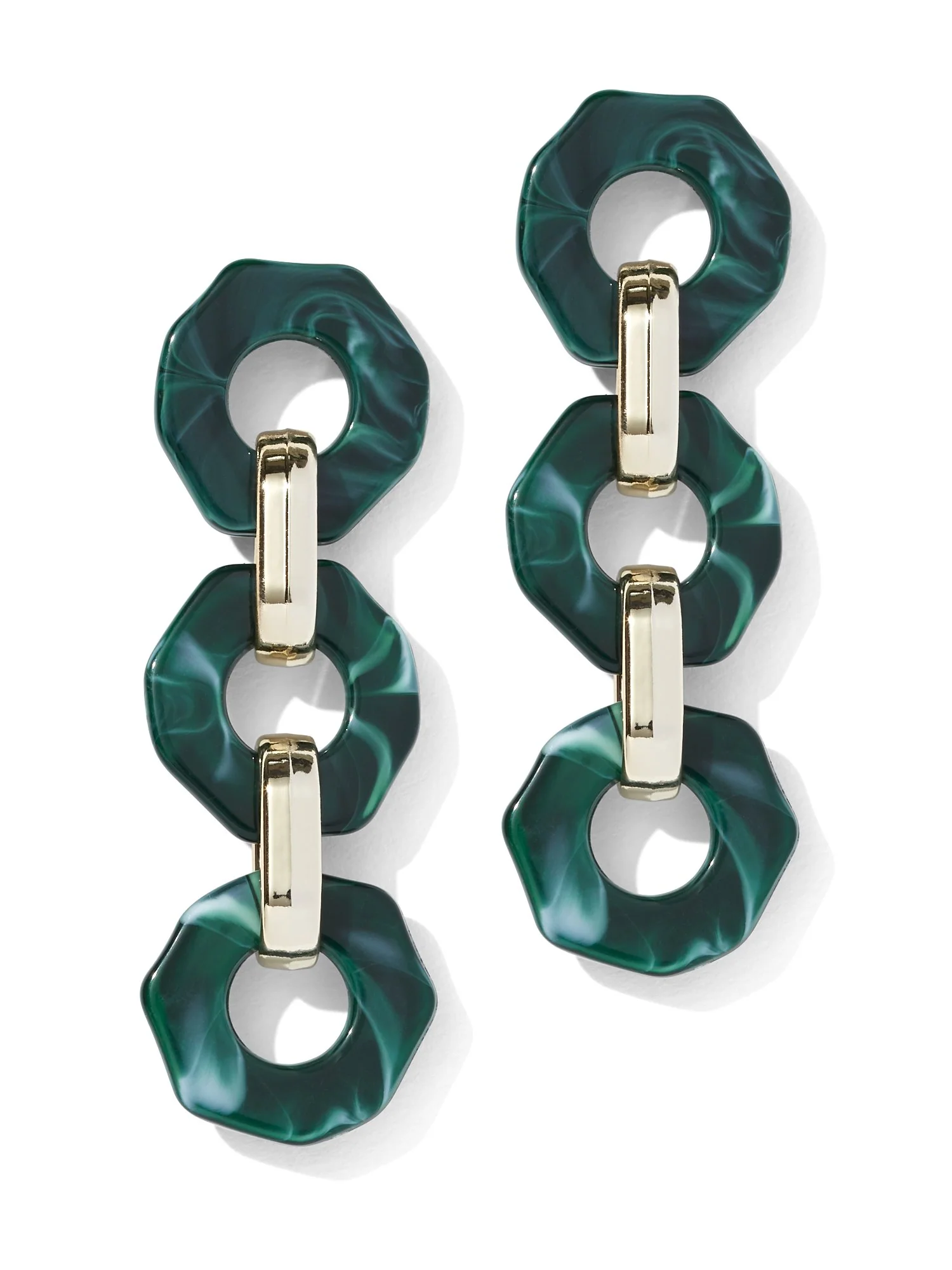 Hexagonal Linear Drop Earring