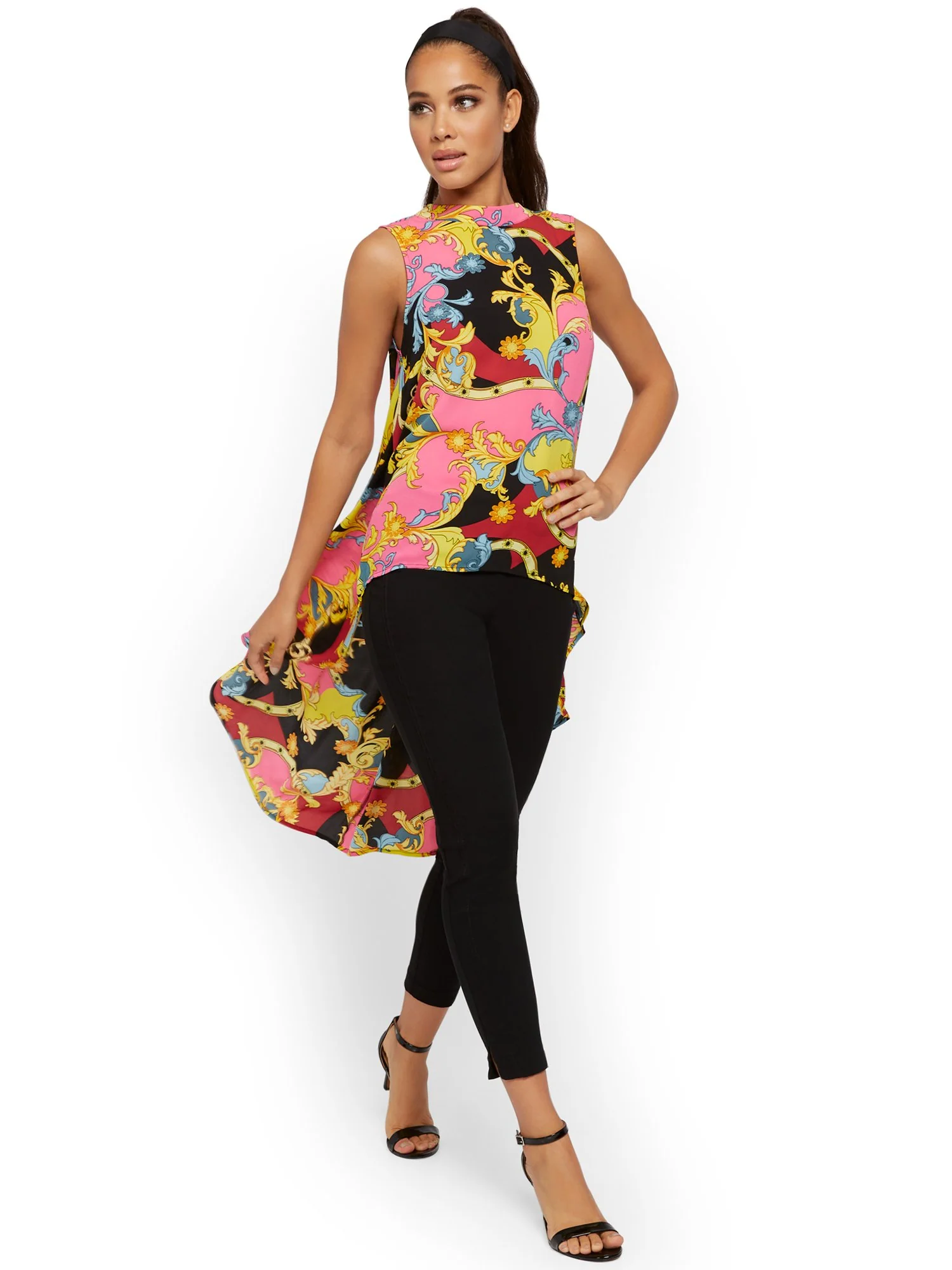 Hi-Lo Mock-Neck Top - Image 2