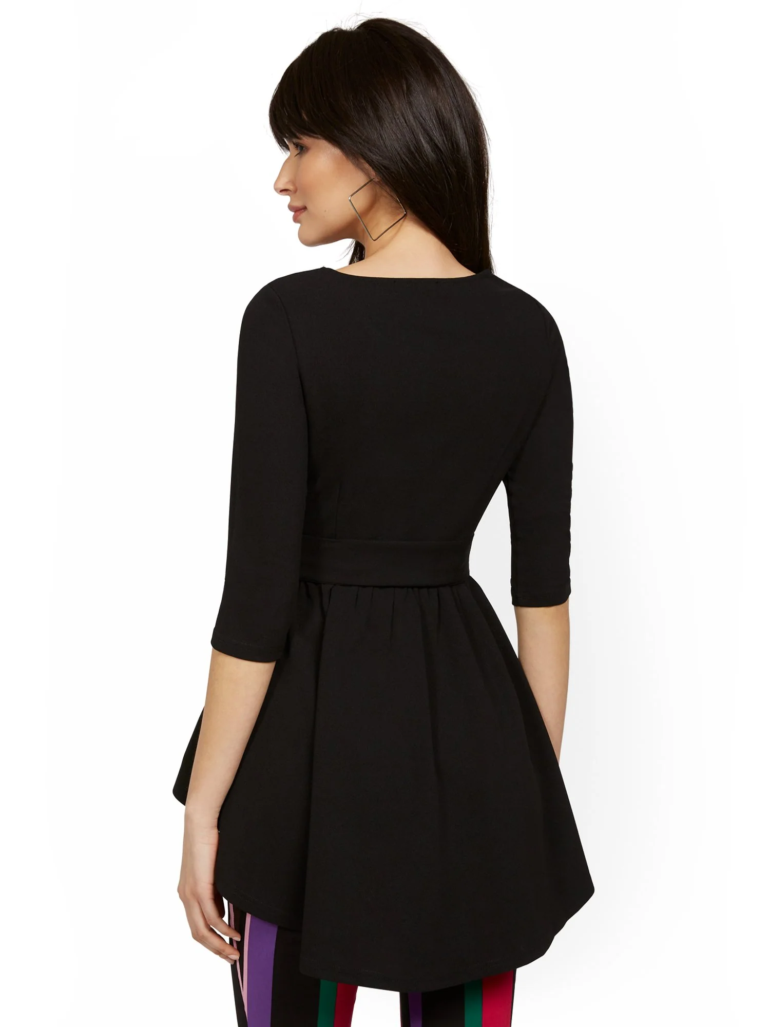 High-Low Bow-Front Tunic Top - Image 3