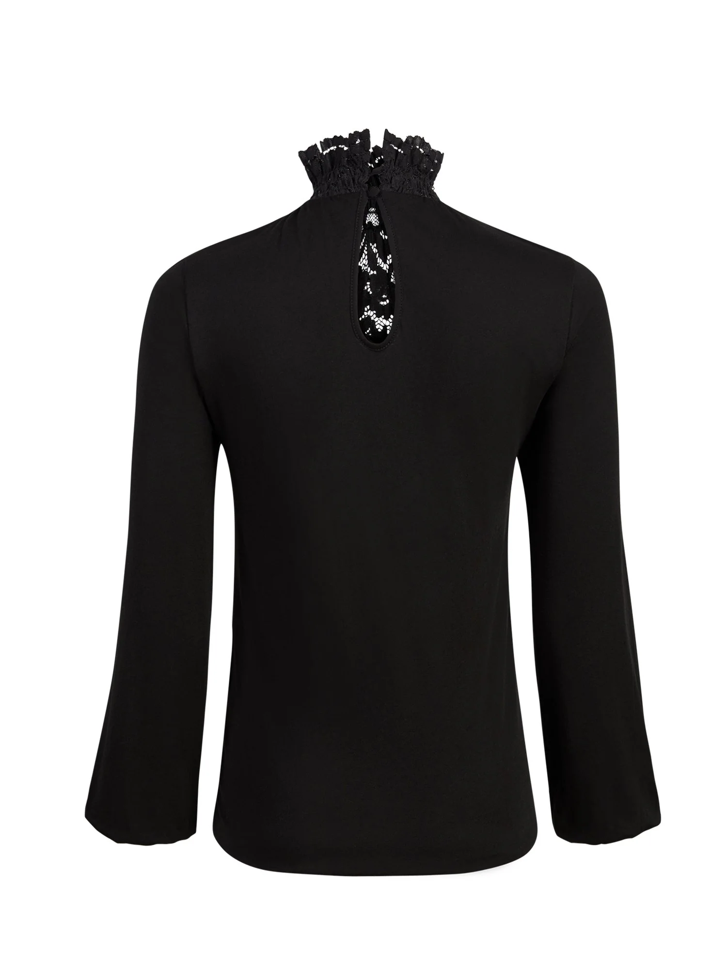 High-Neck Lace Detailed Top - Image 3