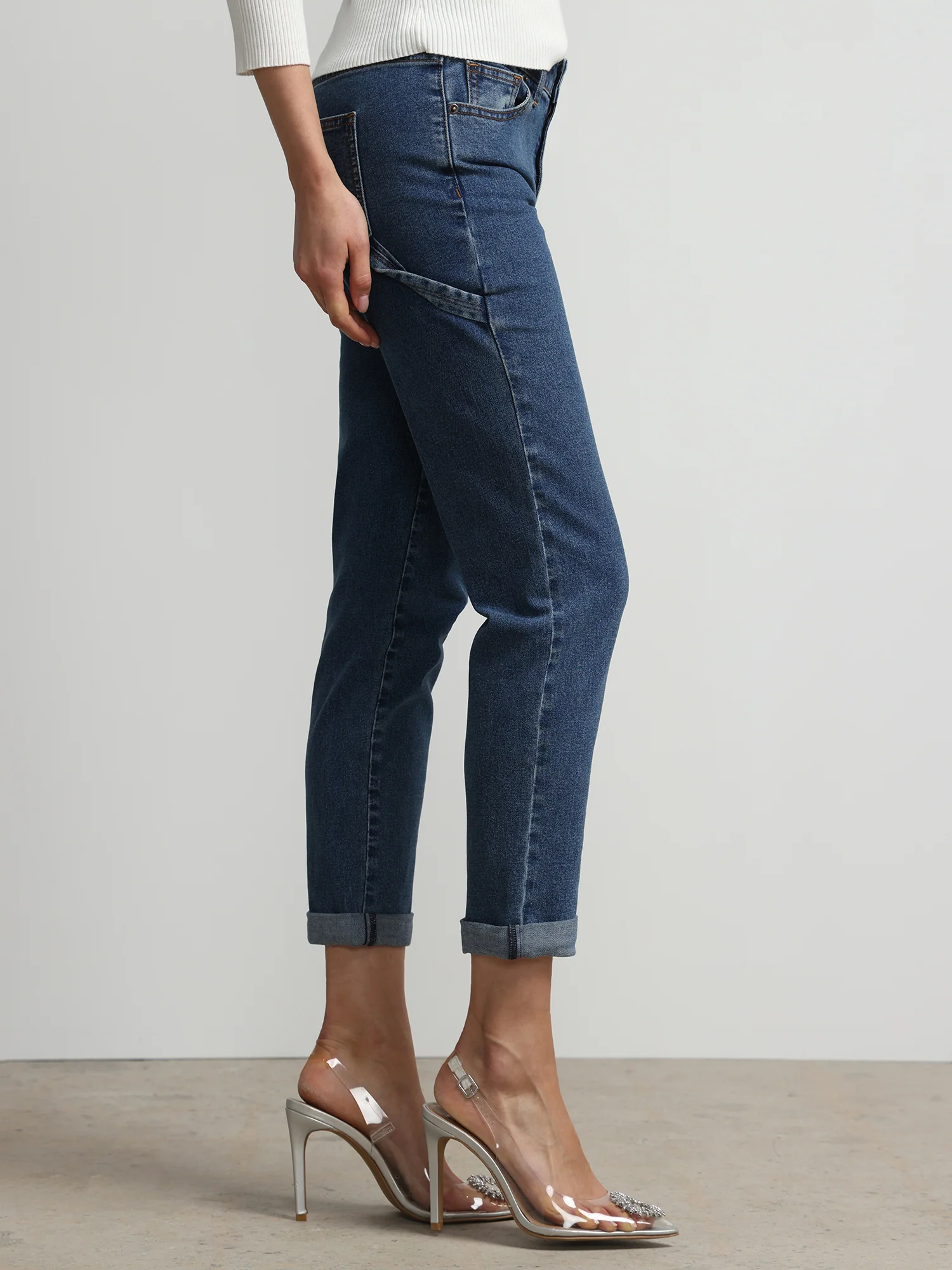 High Rise Cargo Boyfriend Jeans - Image 4