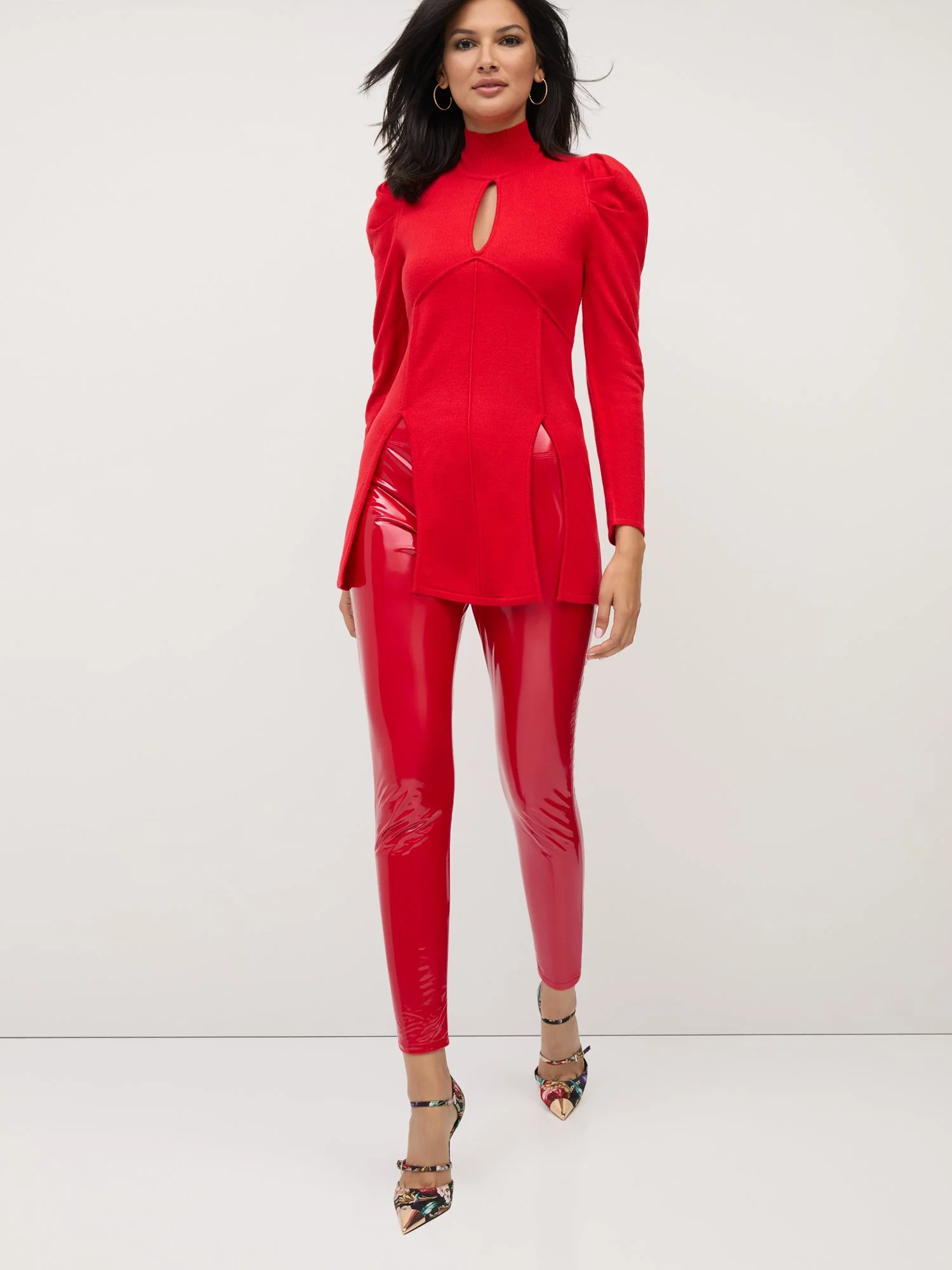 High-Rise Faux-Leather Latex-Look Slim-Leg Ankle Pant - Image 6