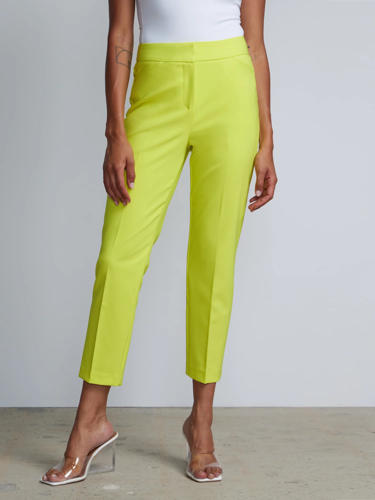 High Rise Tapered Ankle Pants
