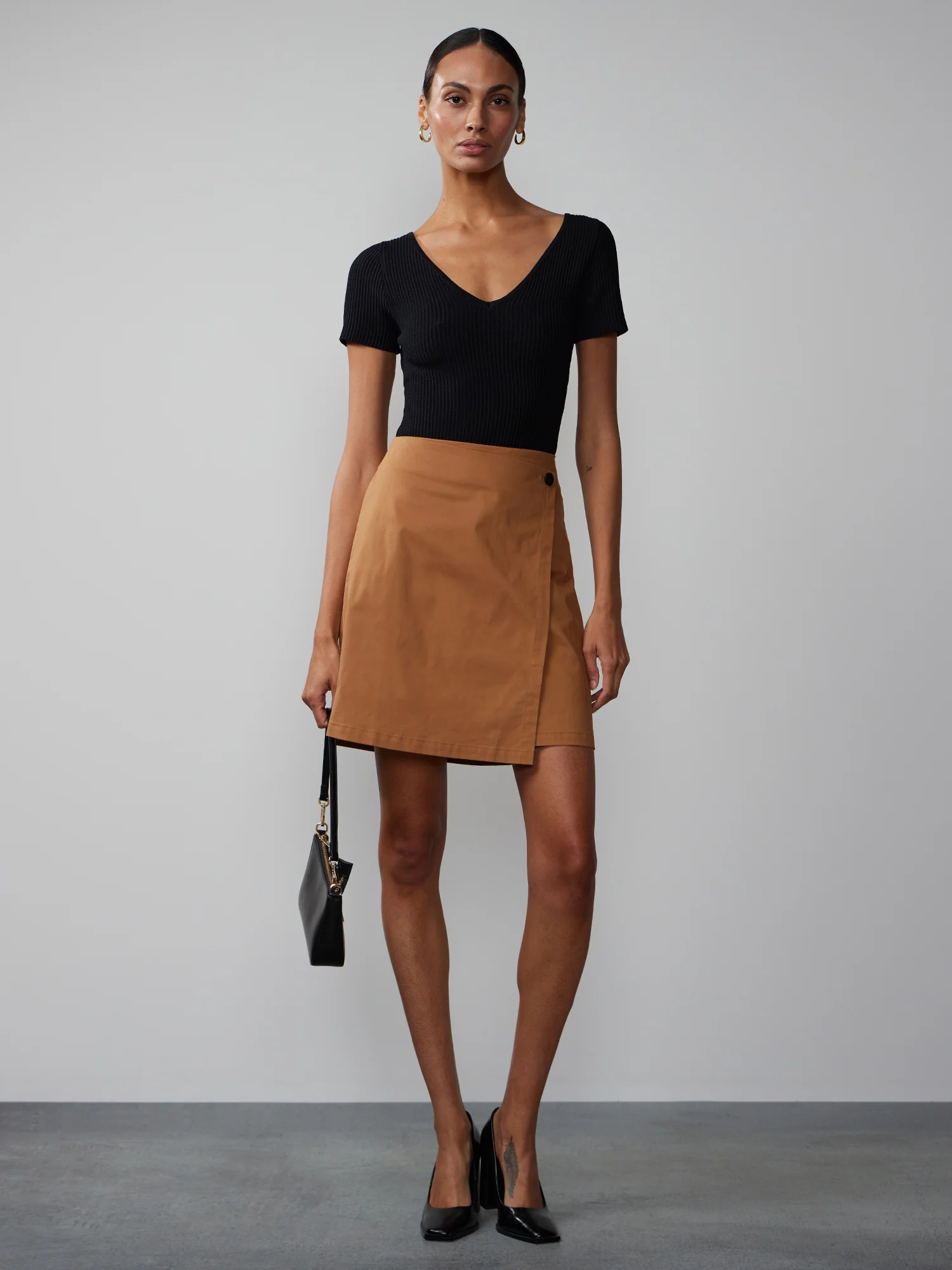 High Rise Wrap Mini Skirt - Image 4