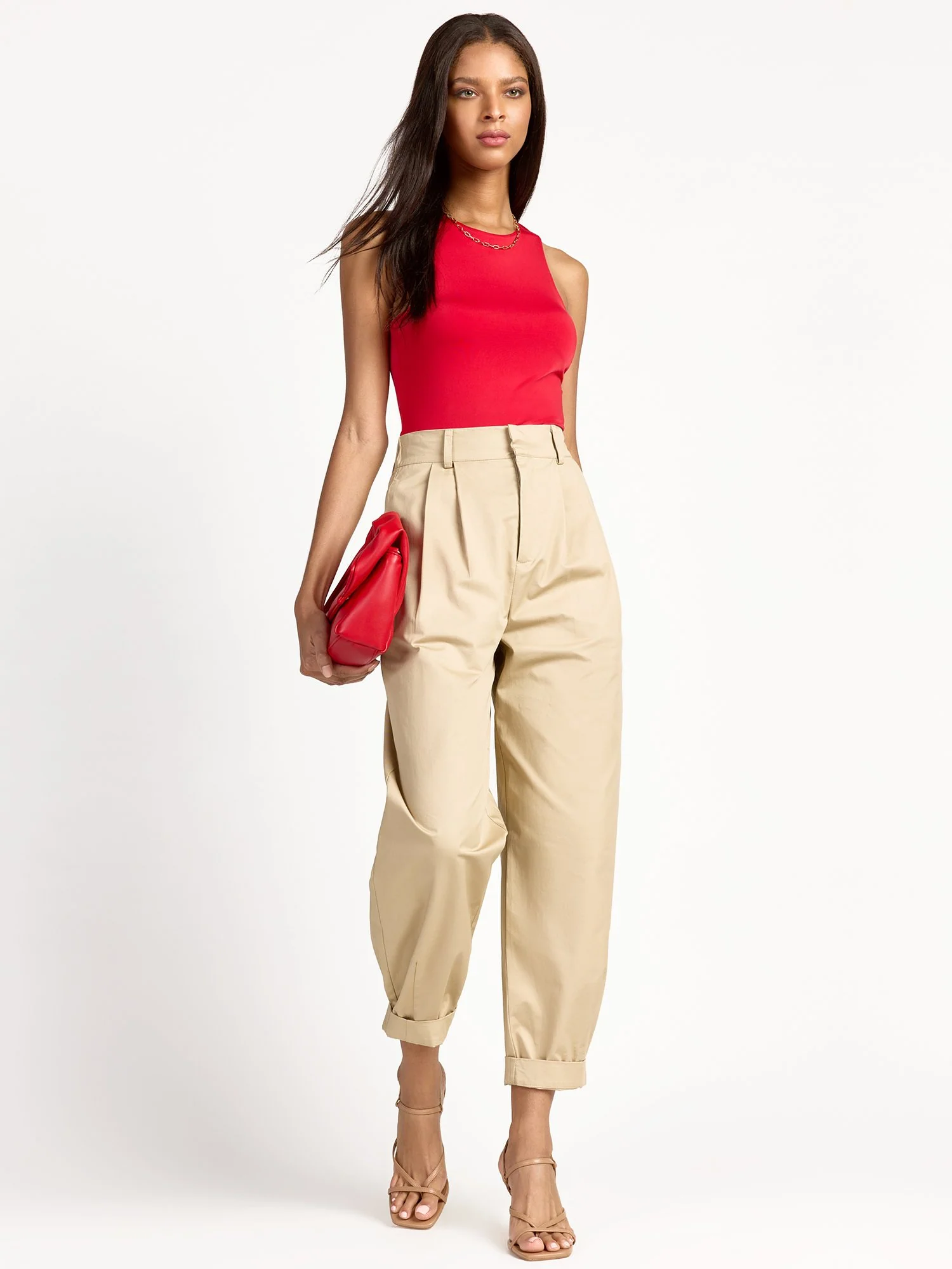 High Waist Pleated Trouser - English Factory - Image 3