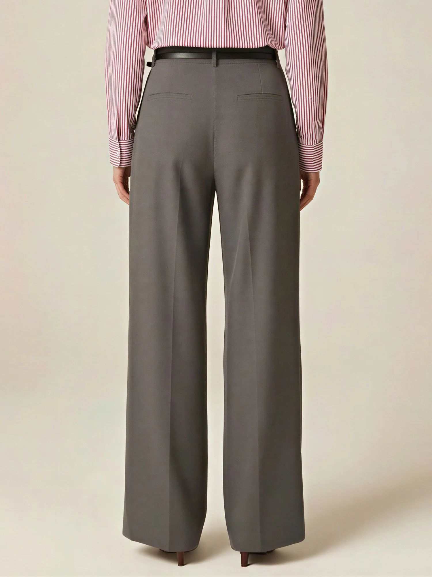 Elegant Style High Waist Wide-Leg Pleat Front Pant - Image 11