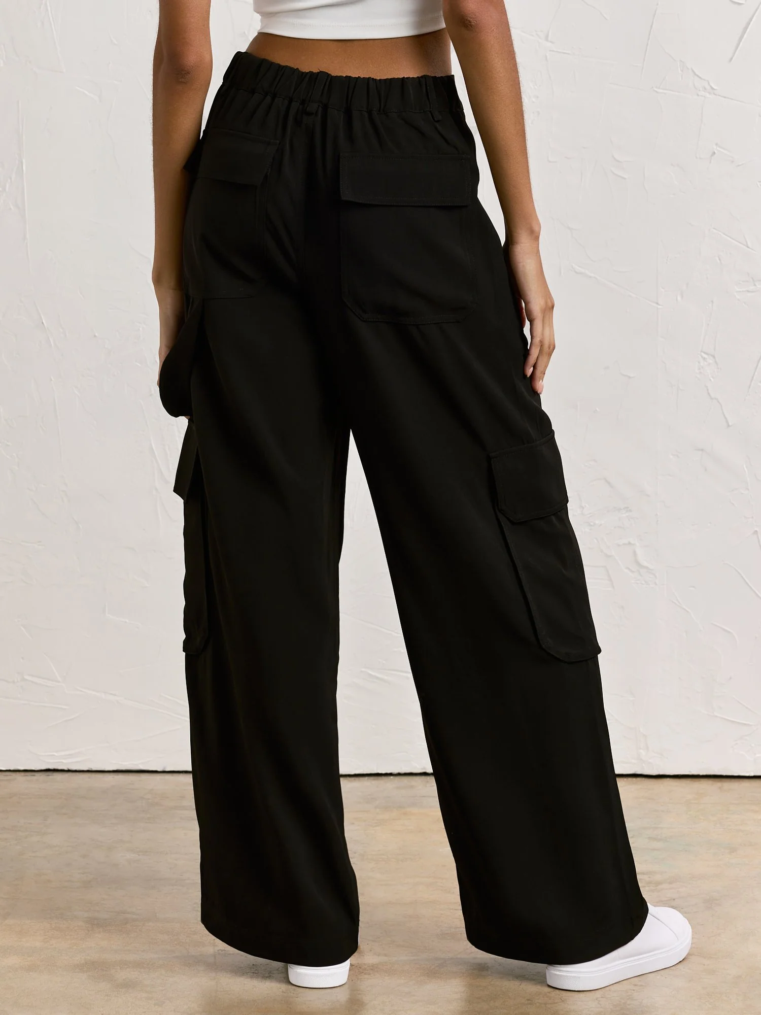 High Waist Woven Cargo Pant - Aaron & Amber - Image 5