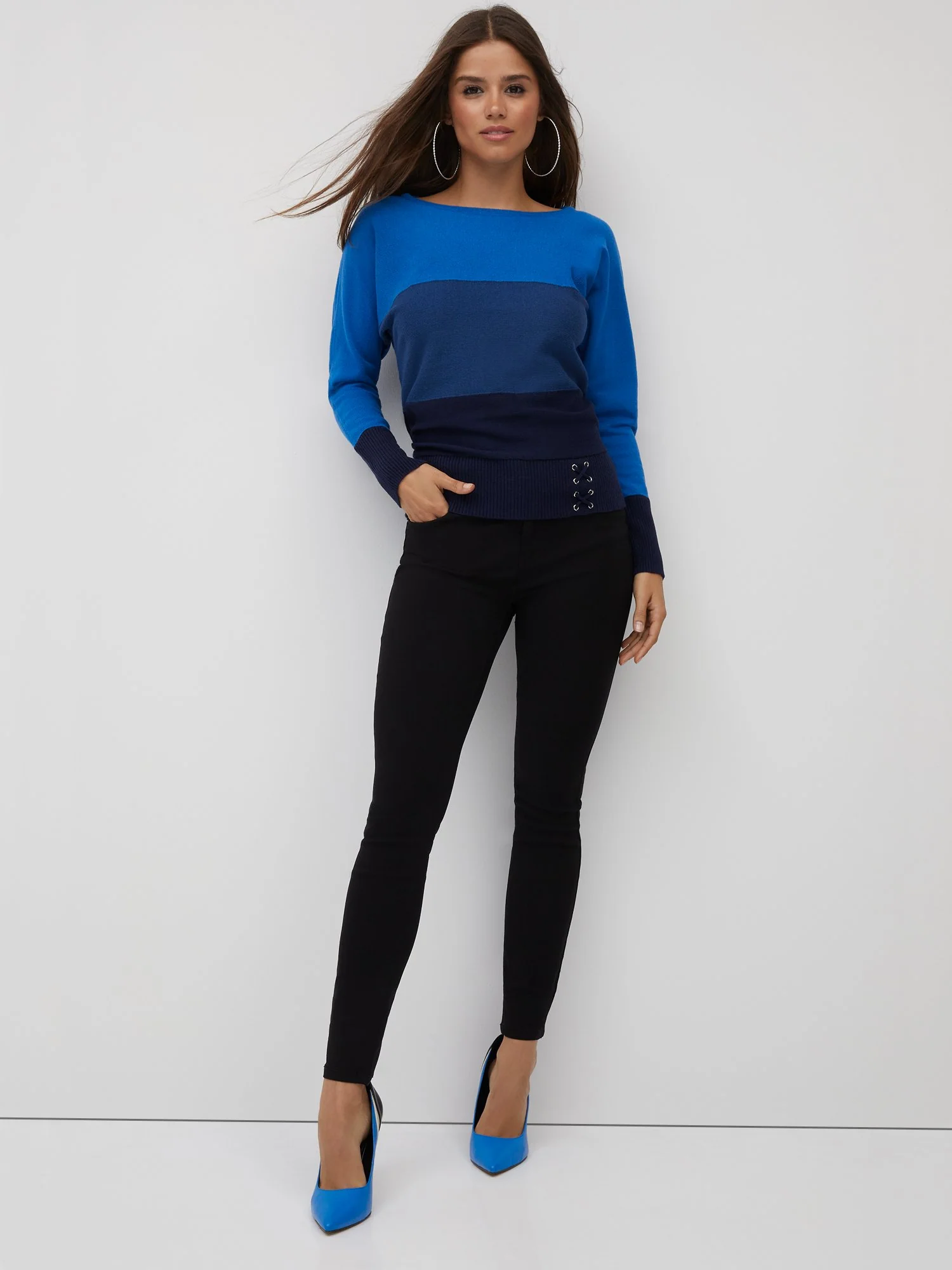High-Waisted 5-Pocket Slim-Leg Pant