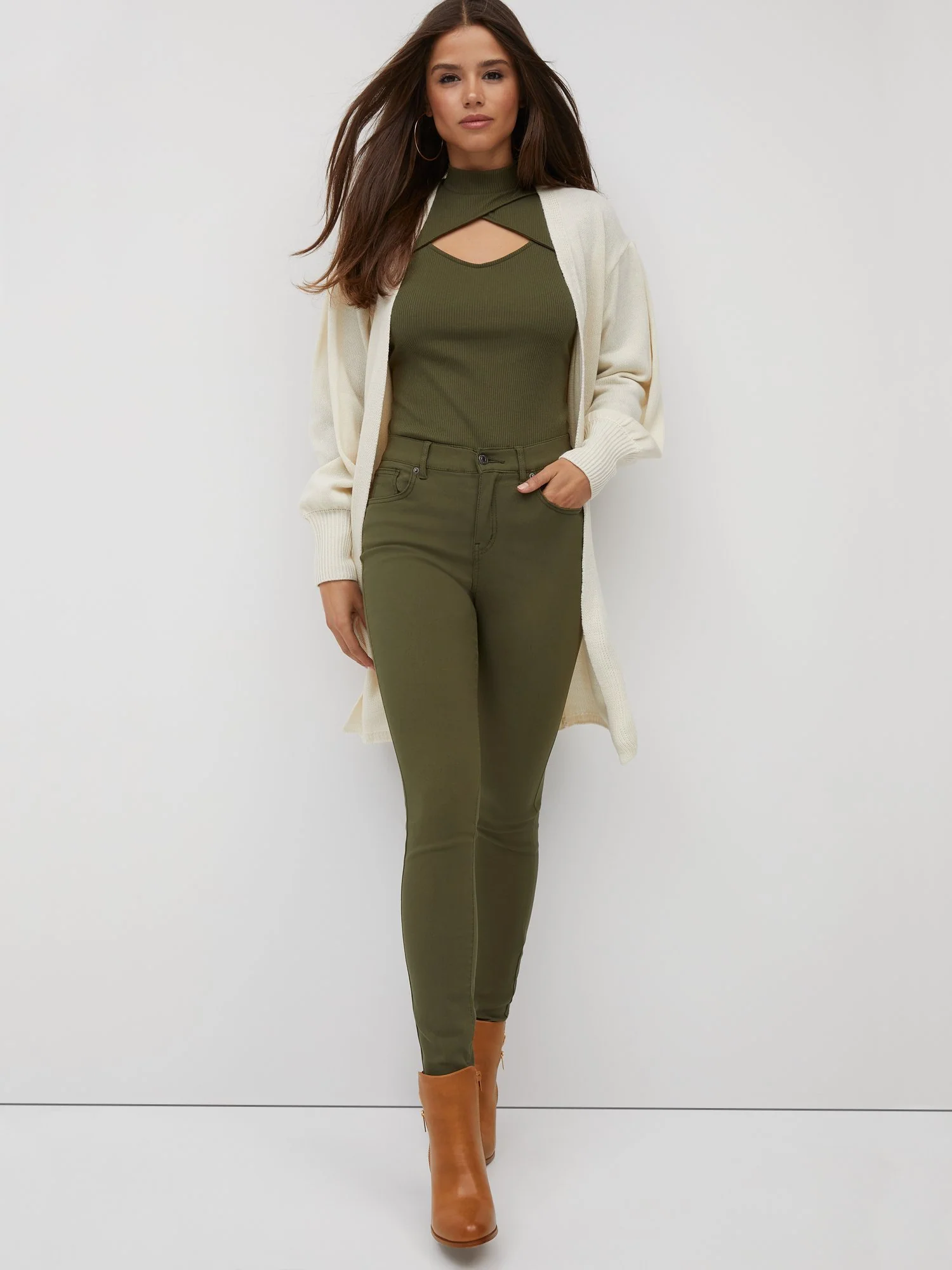 High-Waisted 5-Pocket Slim-Leg Pant - Image 4