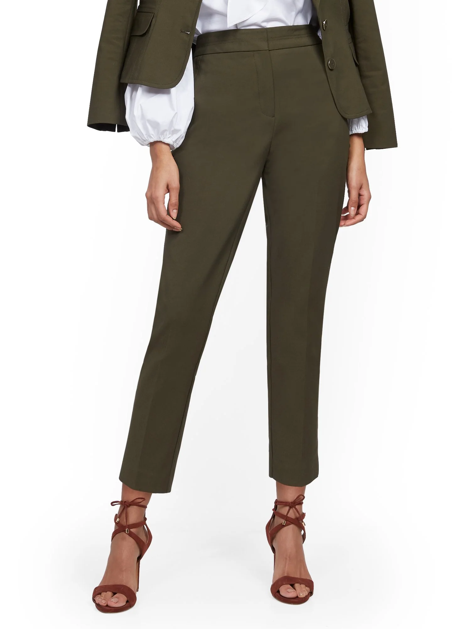 High-Waisted Ankle Pant - Modern Fit - All-Season Stretch - 7th Avenue - Image 2