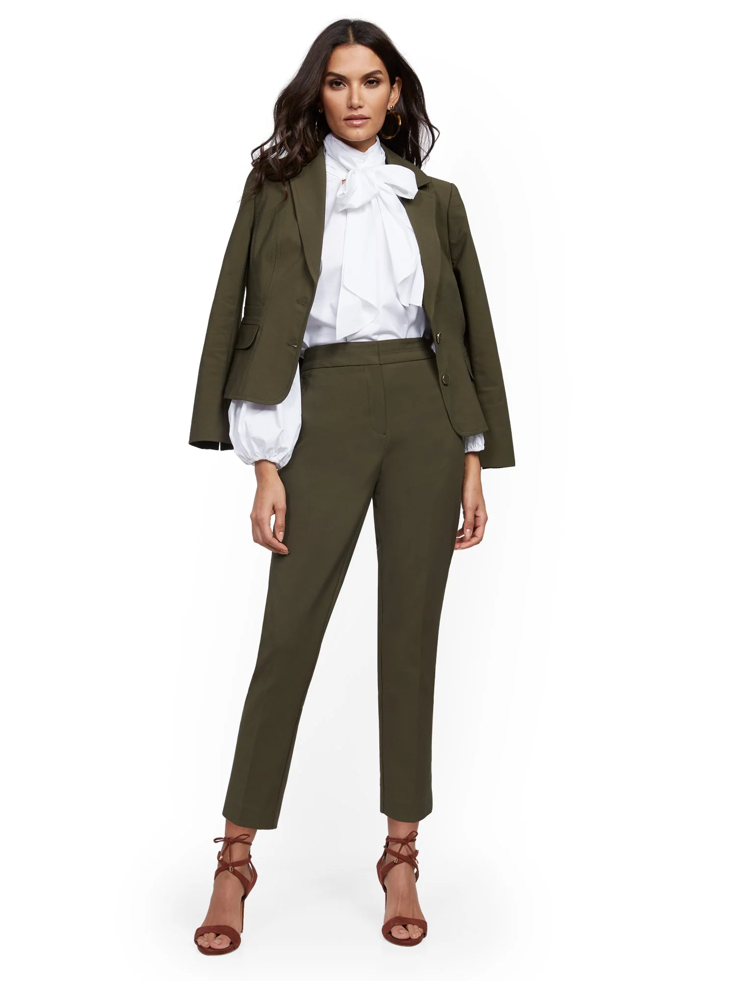 High-Waisted Ankle Pant - Modern Fit - All-Season Stretch - 7th Avenue - Image 4