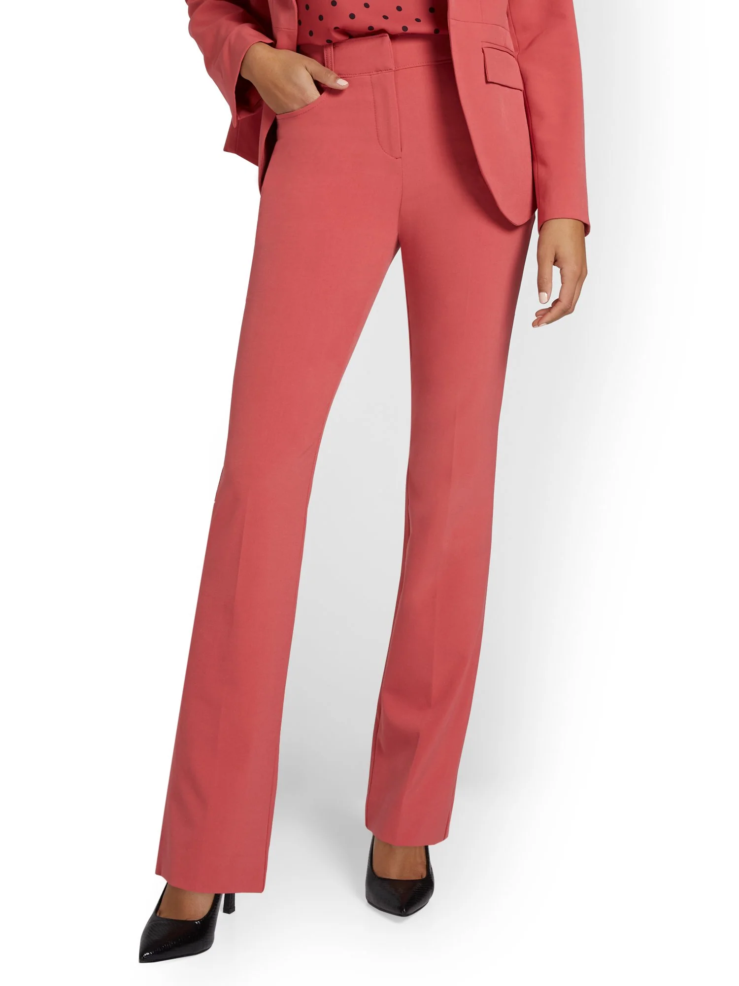 High-Waisted Barely Bootcut Pant - Essential Stretch - Image 34