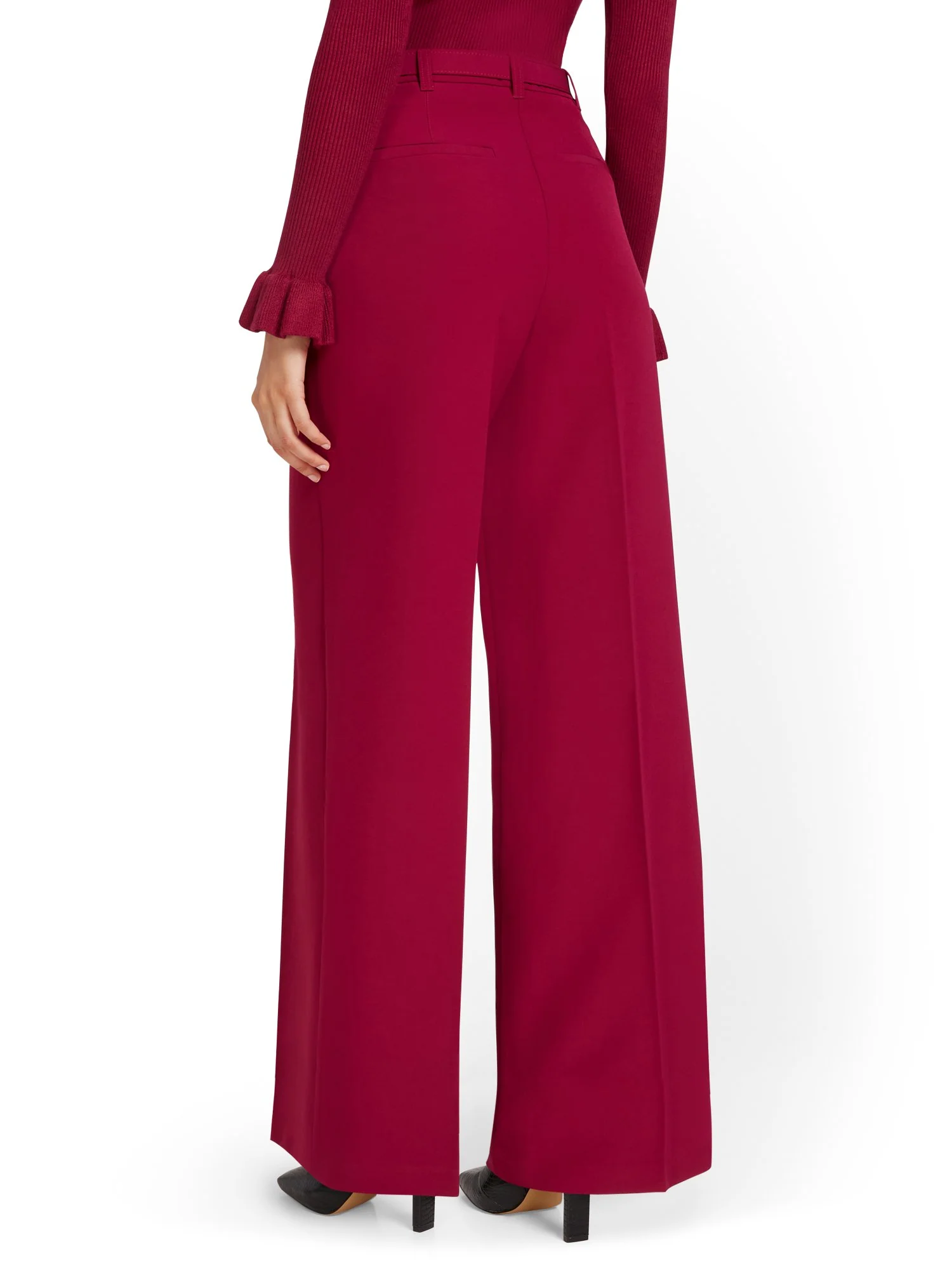 High-Waisted Belted Wide-Leg Pant - Image 3