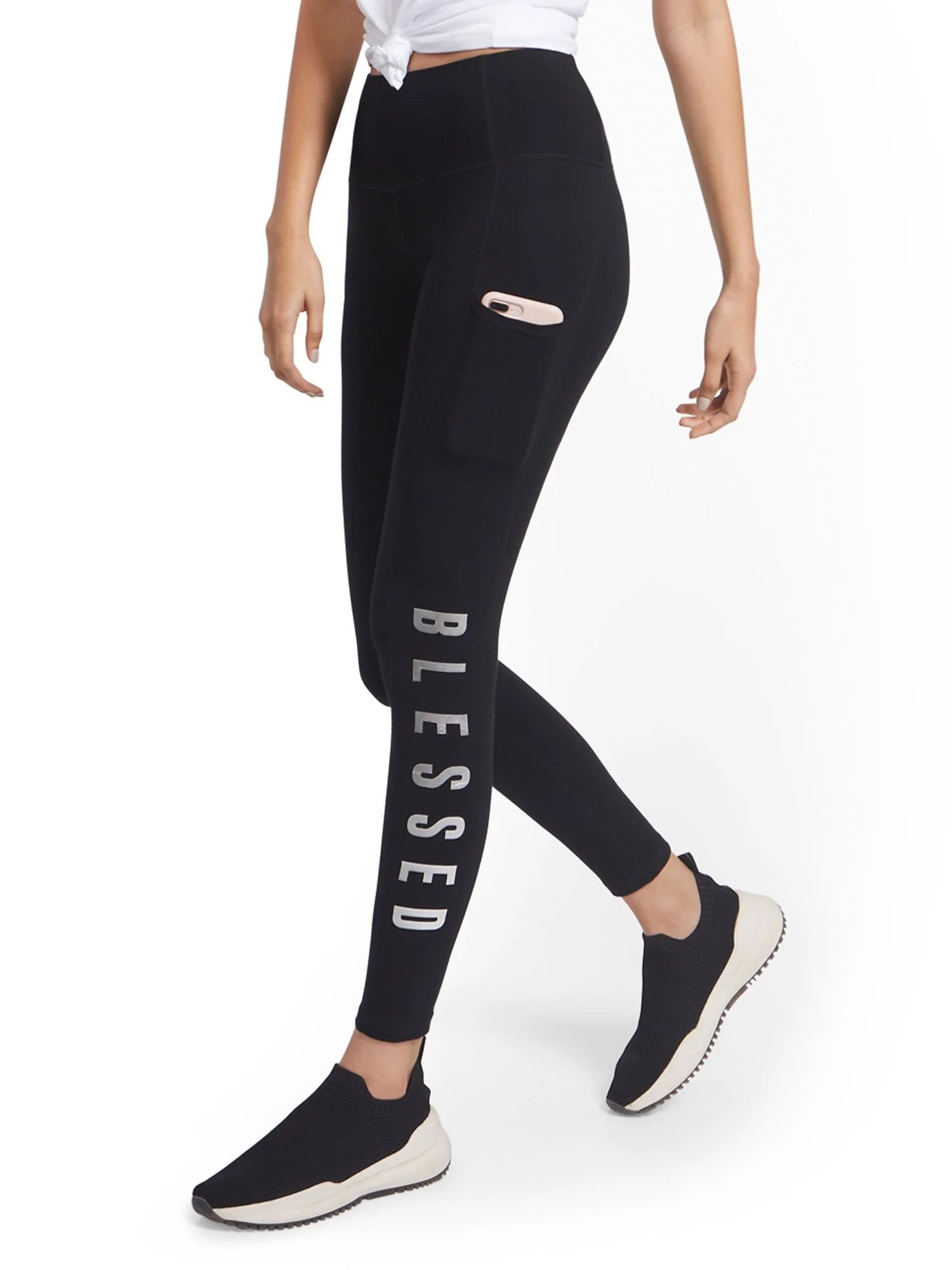 High-Waisted 'Blessed' Pocket Legging