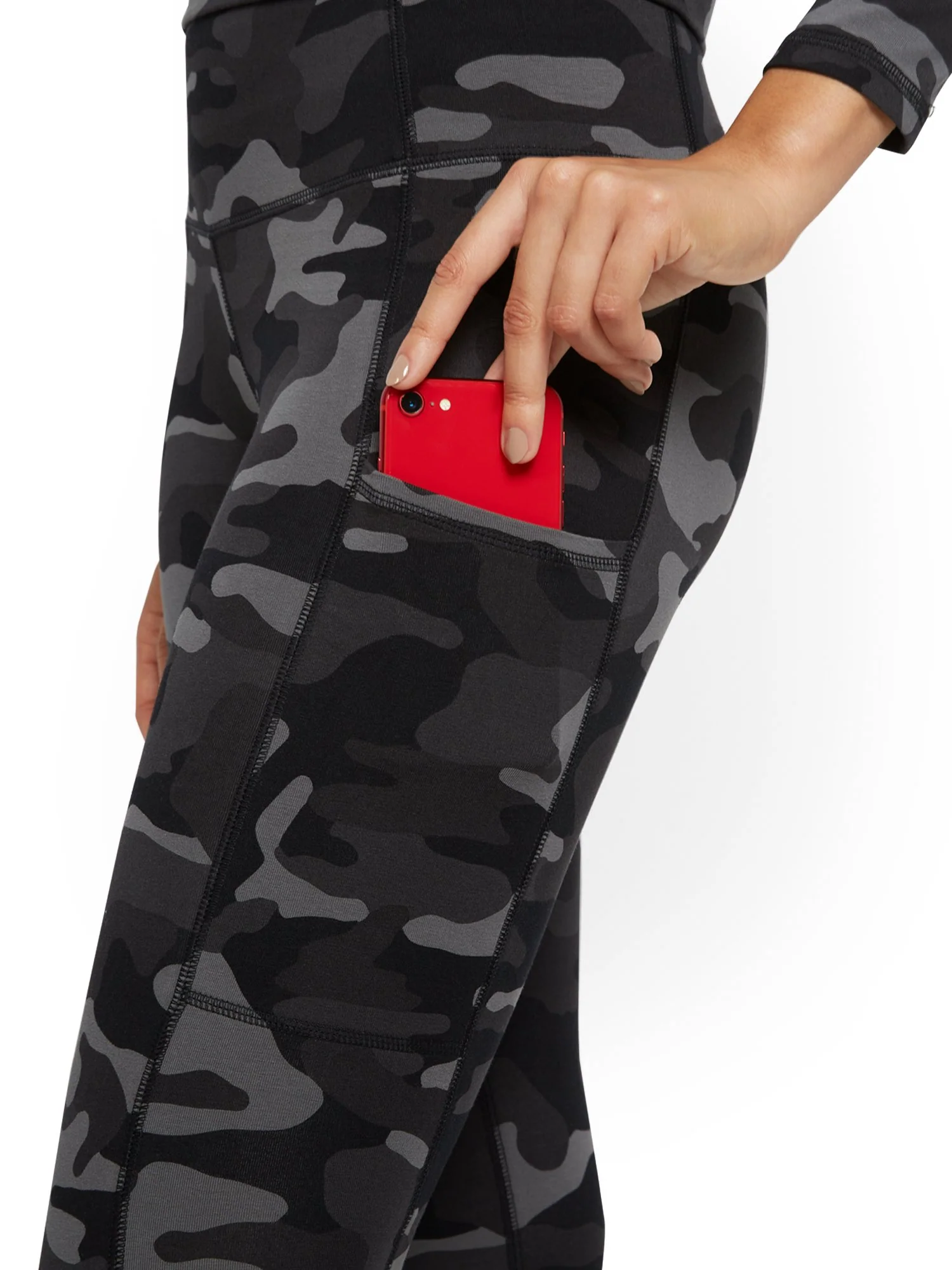 High-Waisted Camo-Print Pocket Legging - Image 7