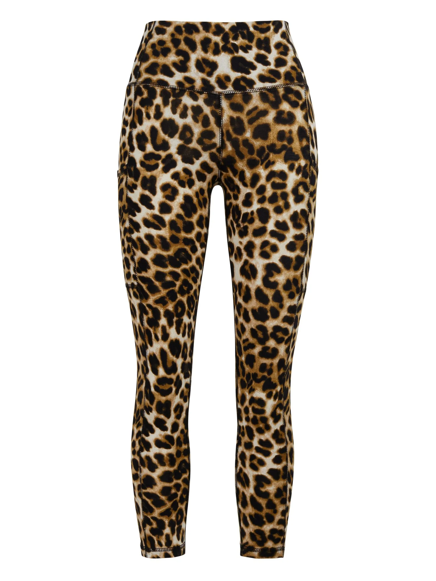 High-Waisted Capri Pocket Legging - Leopard - Image 2