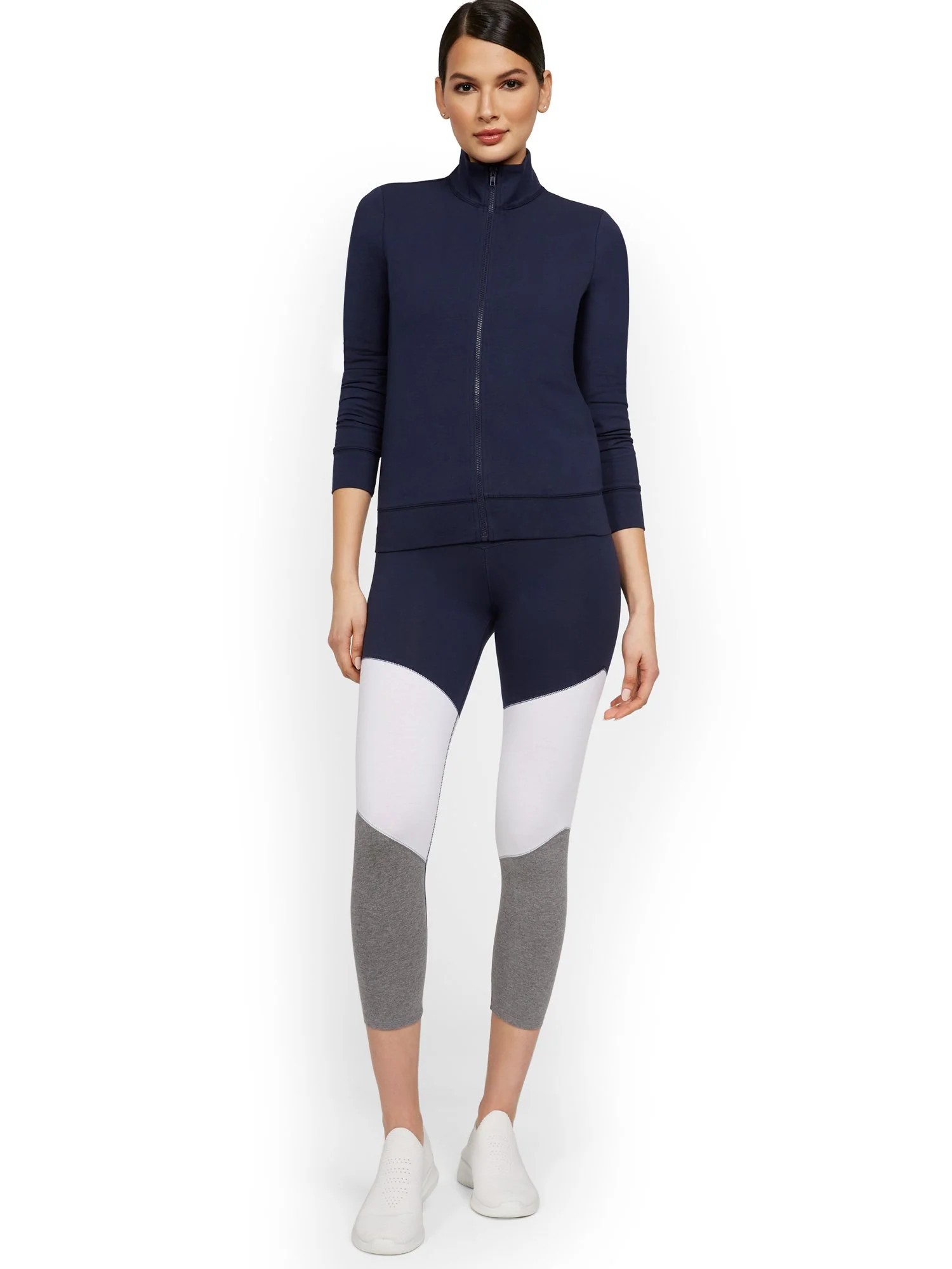 High-Waisted Colorblock Pocket Capri Legging - Image 5
