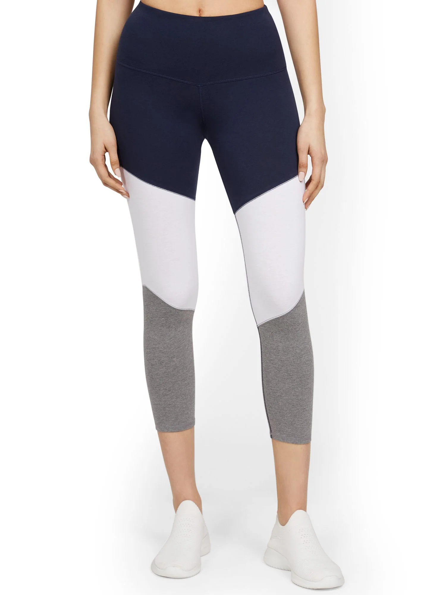 High-Waisted Colorblock Pocket Capri Legging - Image 6