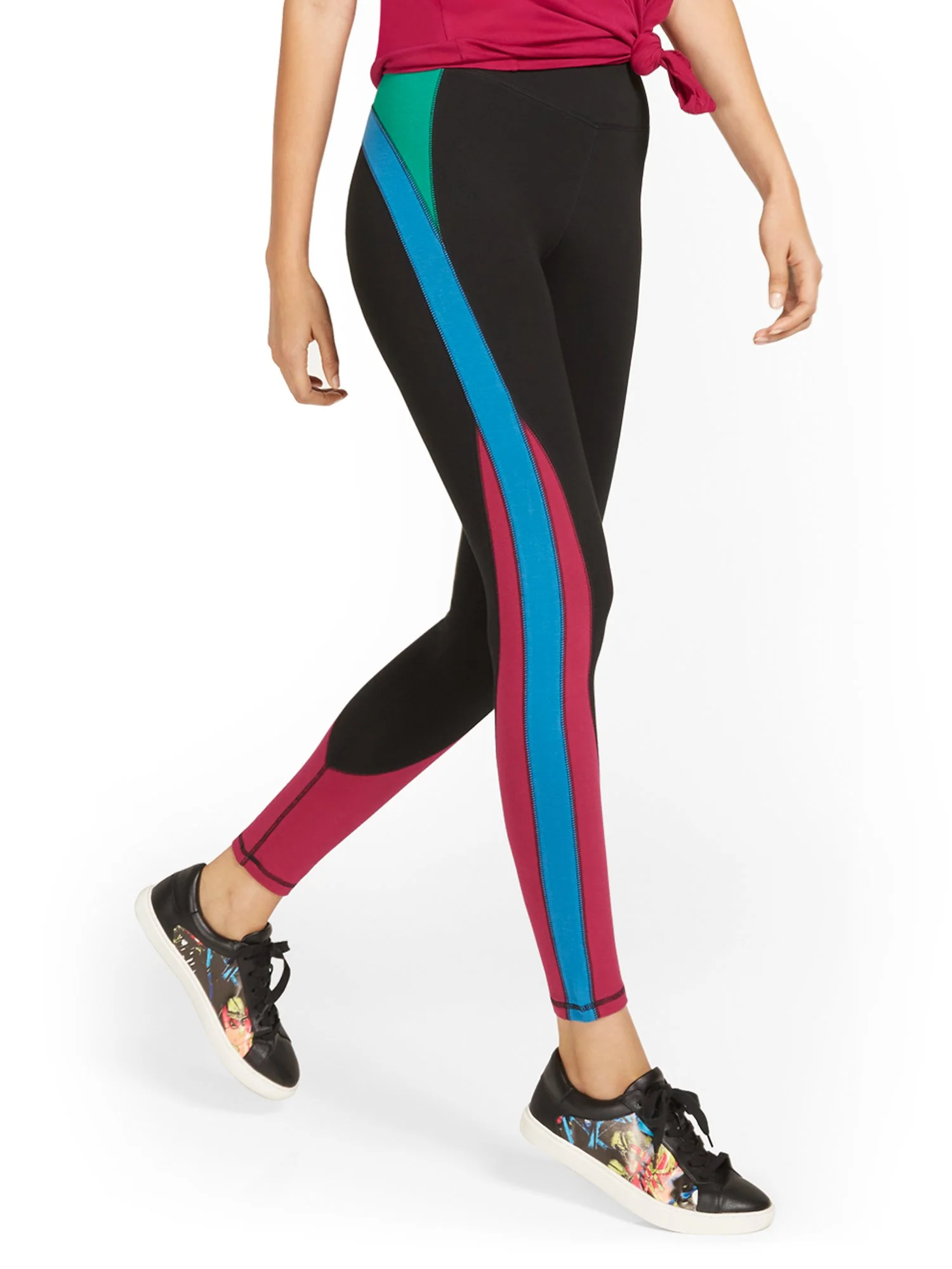 High-Waisted Colorblock Pocket Legging - Image 2