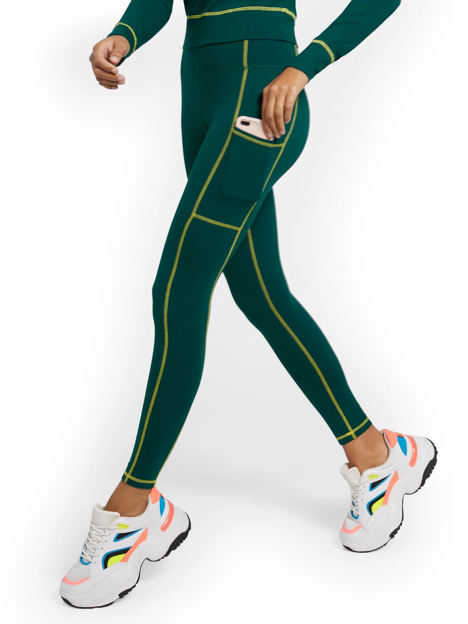 High-Waisted Contrast Pocket Legging