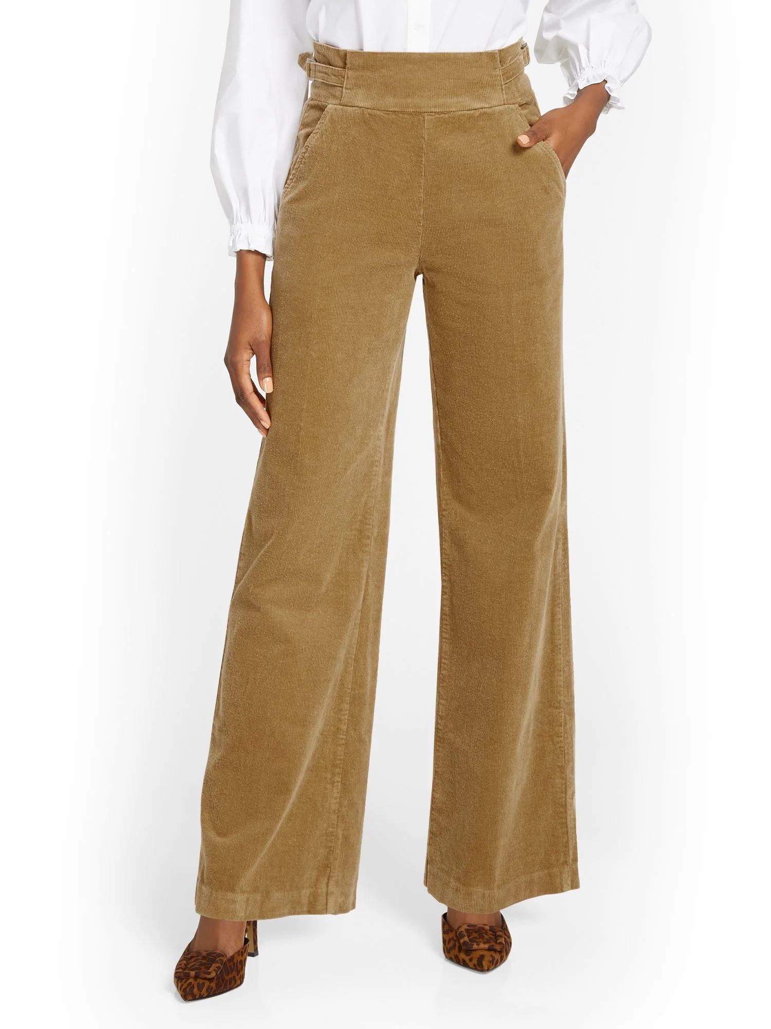 High-Waisted Corduroy Wide-Leg Pant - Image 2