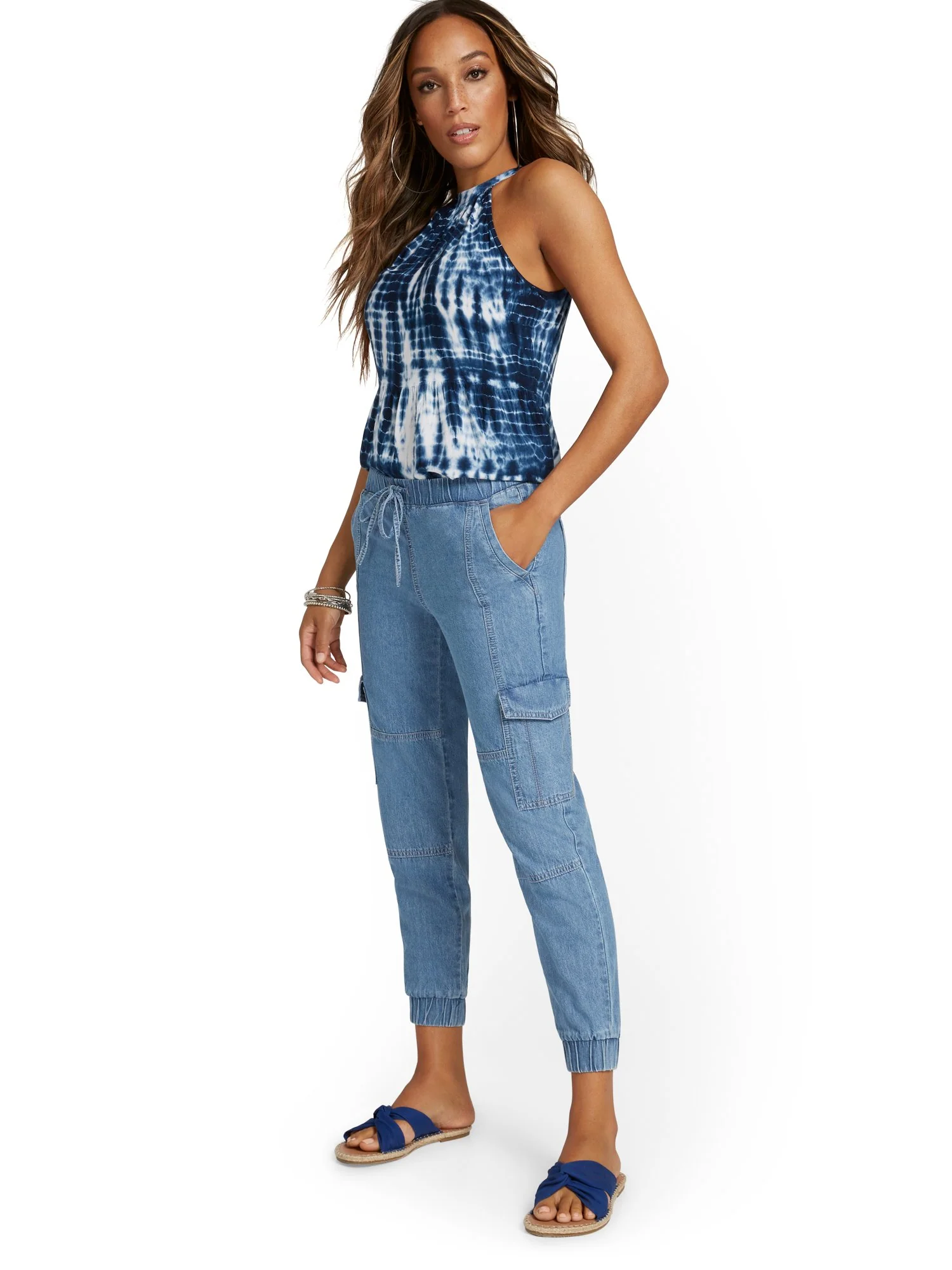 High-Waisted Denim Jogger Pant - Image 4