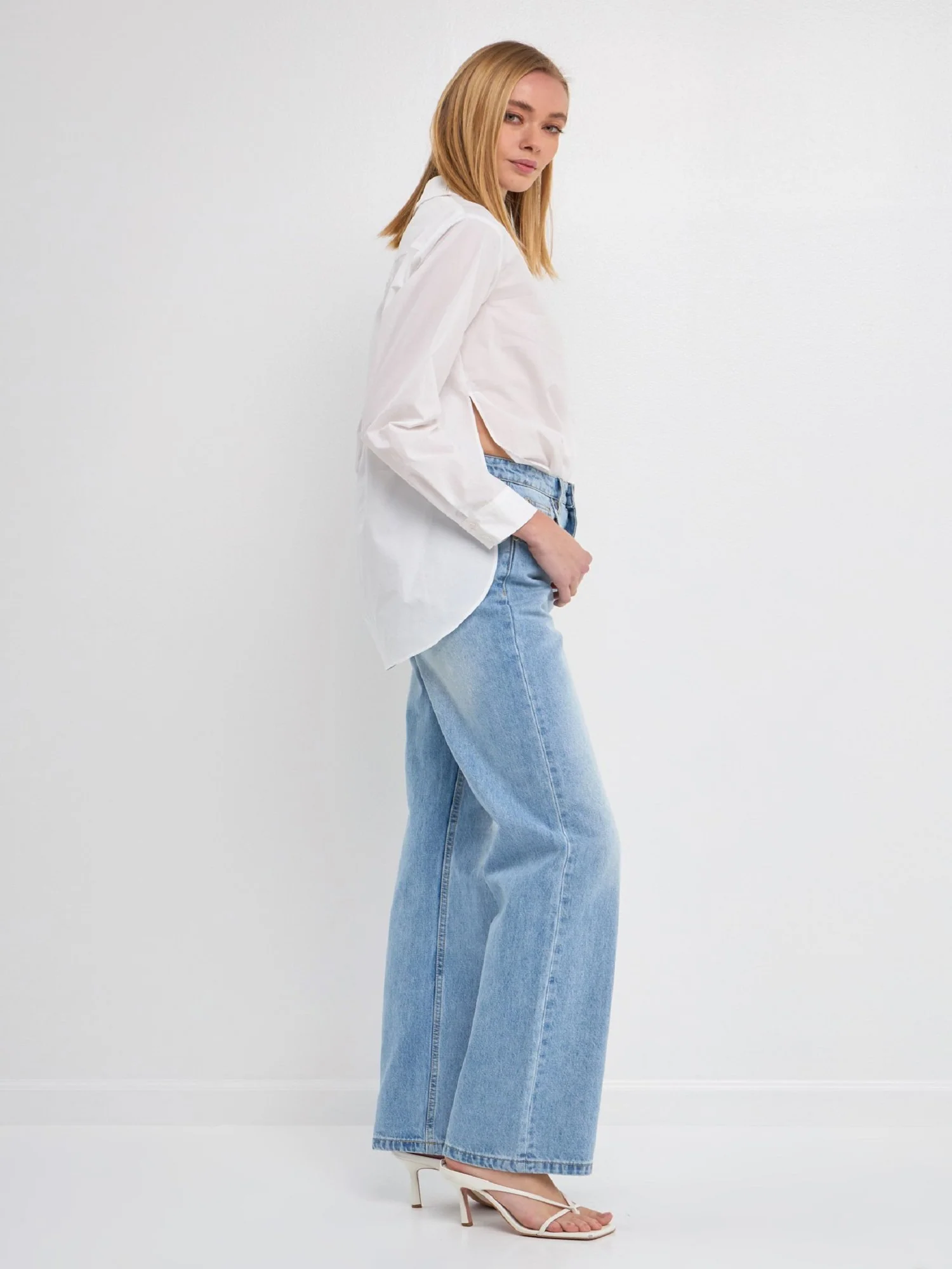 High-Waisted Denim Pant - Grey Lab - Image 5