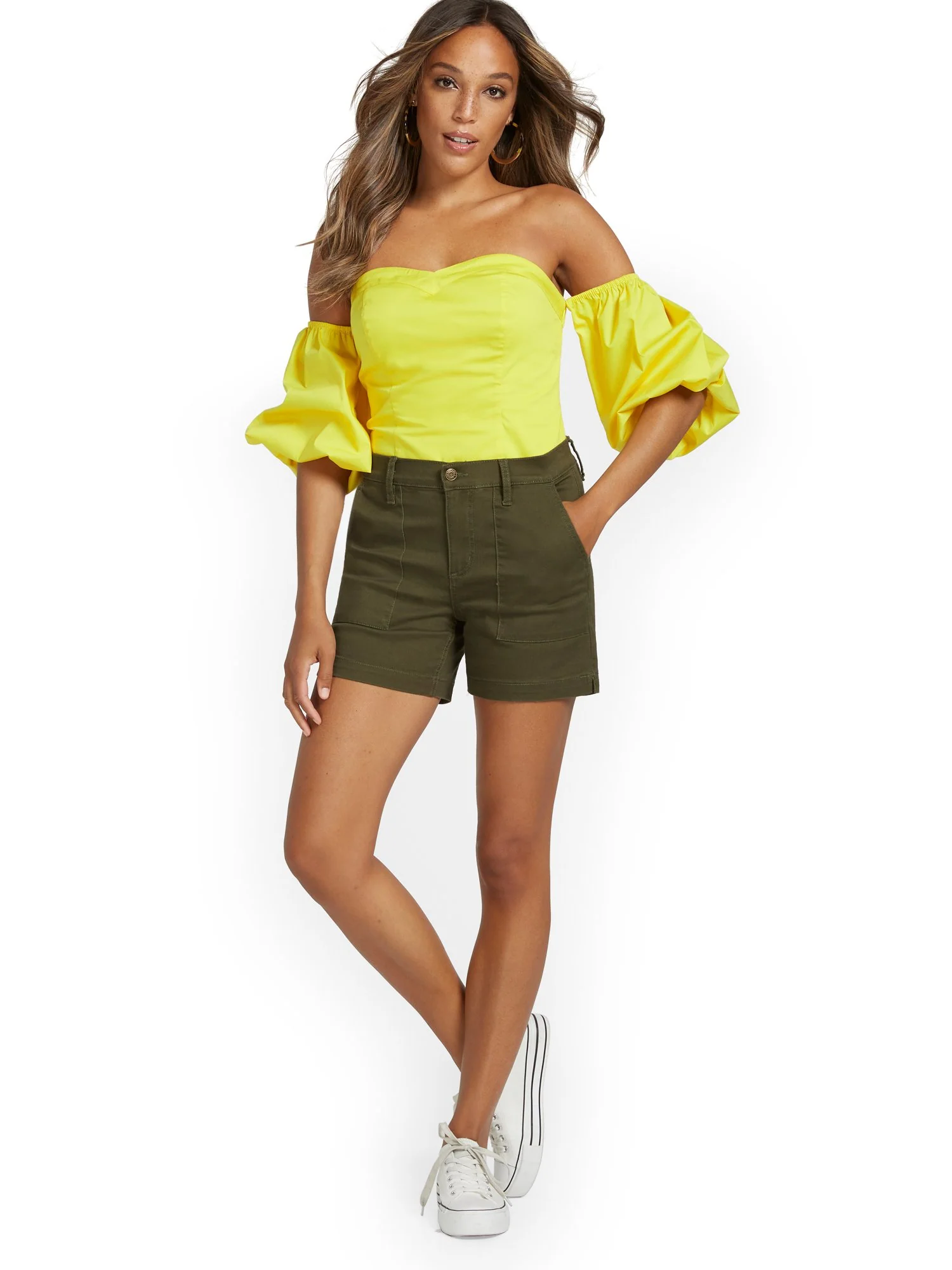 High-Waisted Denim Short - Image 12