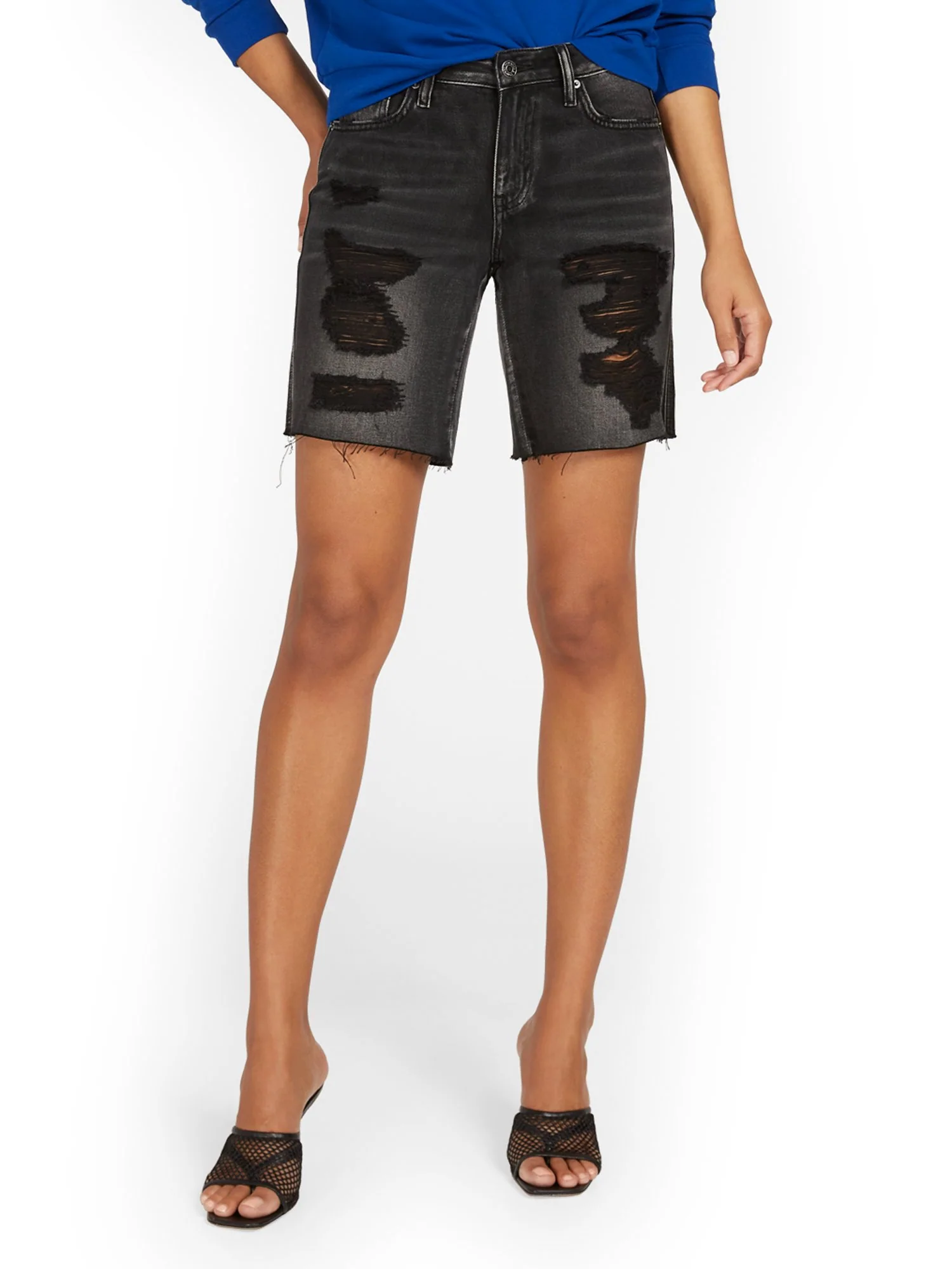 High-Waisted Dream Boyfriend 9-Inch Short - Black