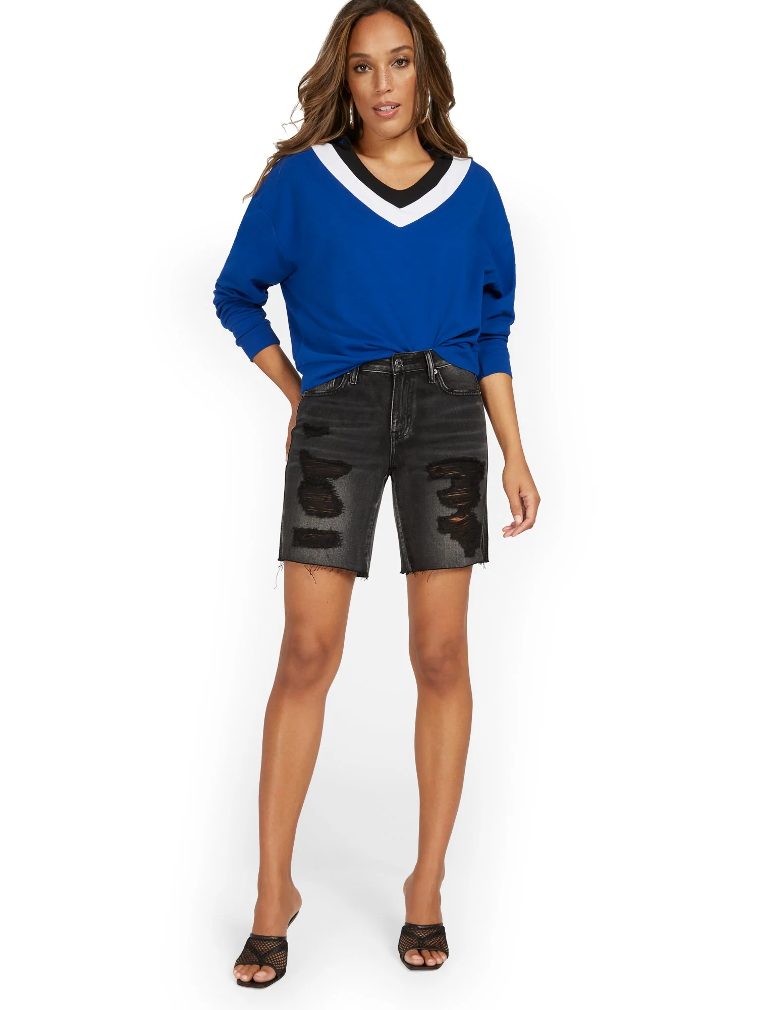 High-Waisted Dream Boyfriend 9-Inch Short - Black - Image 4