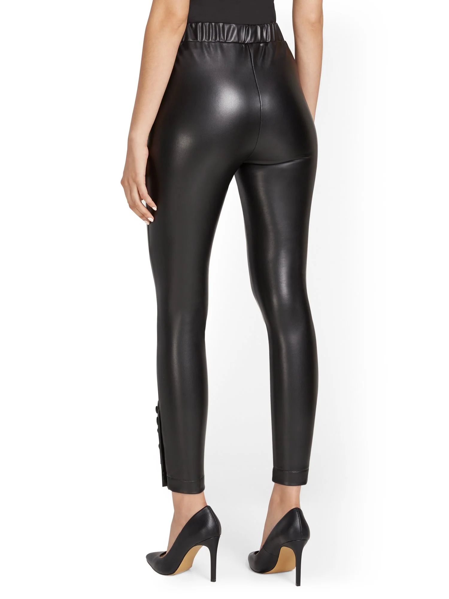 High-Waisted Faux-Leather Legging - Image 3