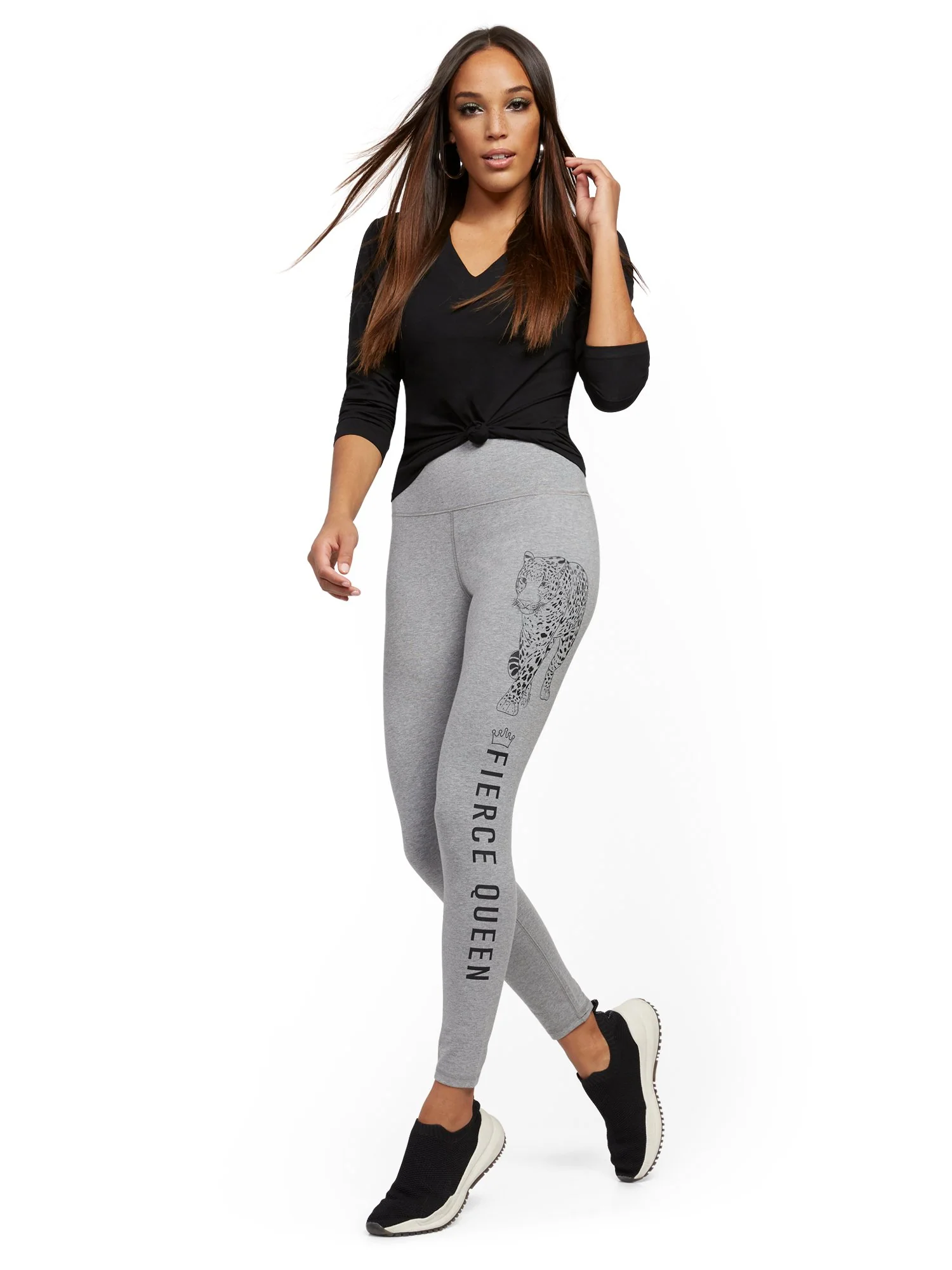 High-Waisted 'Fierce Queen' Pocket Legging - Image 4