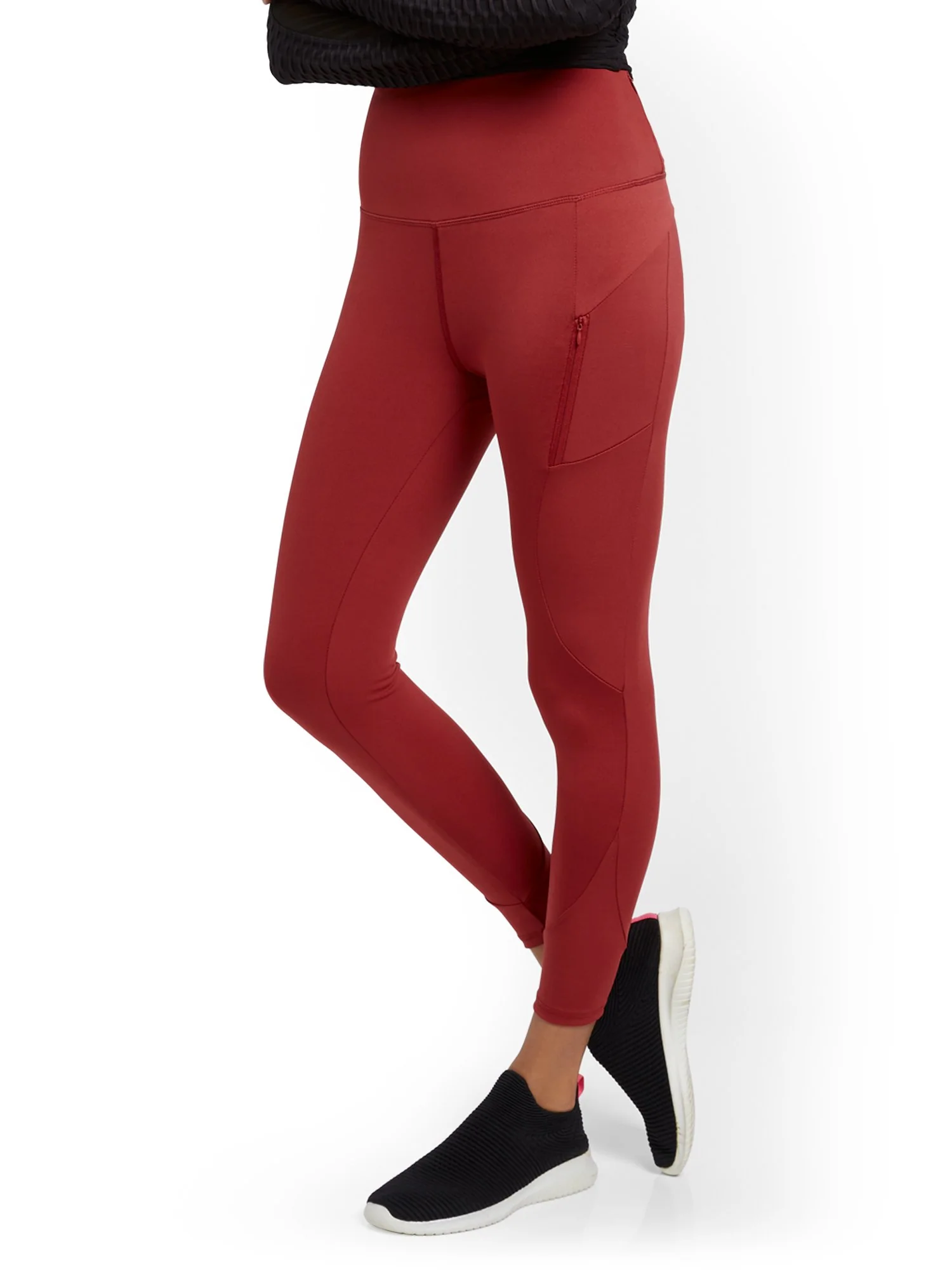 High-Waisted Geometric Seam 7/8 Legging - Image 15