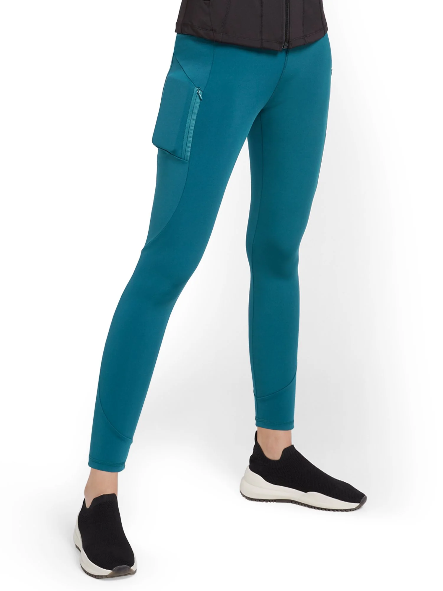 High-Waisted Geometric Seam 7/8 Legging - Image 19